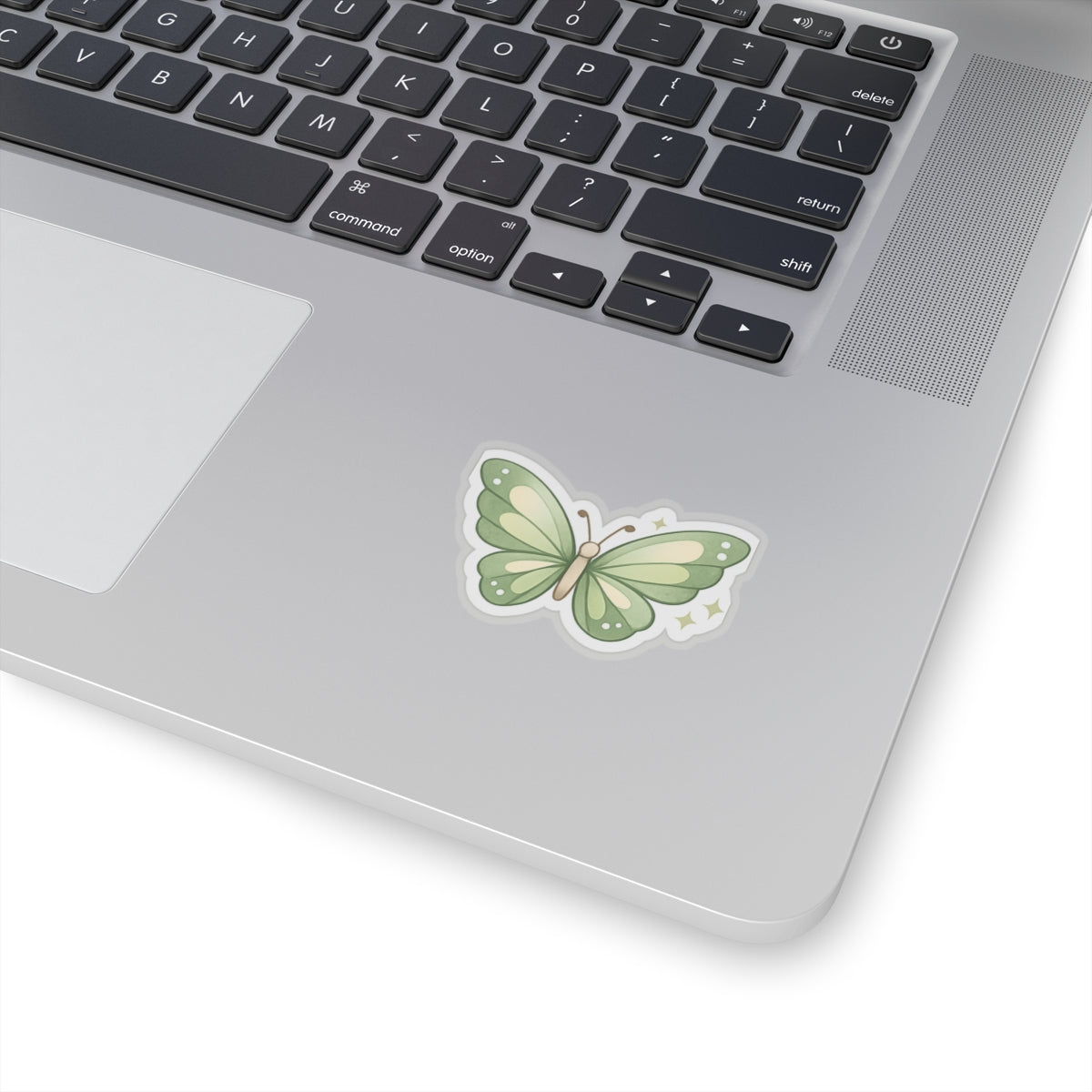 Green Butterfly Sticker | Floral Nature Vinyl Decal