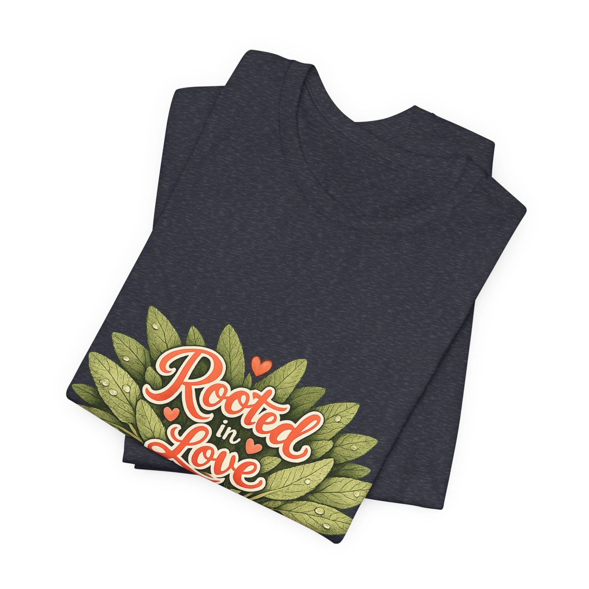 Rooted in Love mushroom family T-Shirt | Nature woodland graphic tee