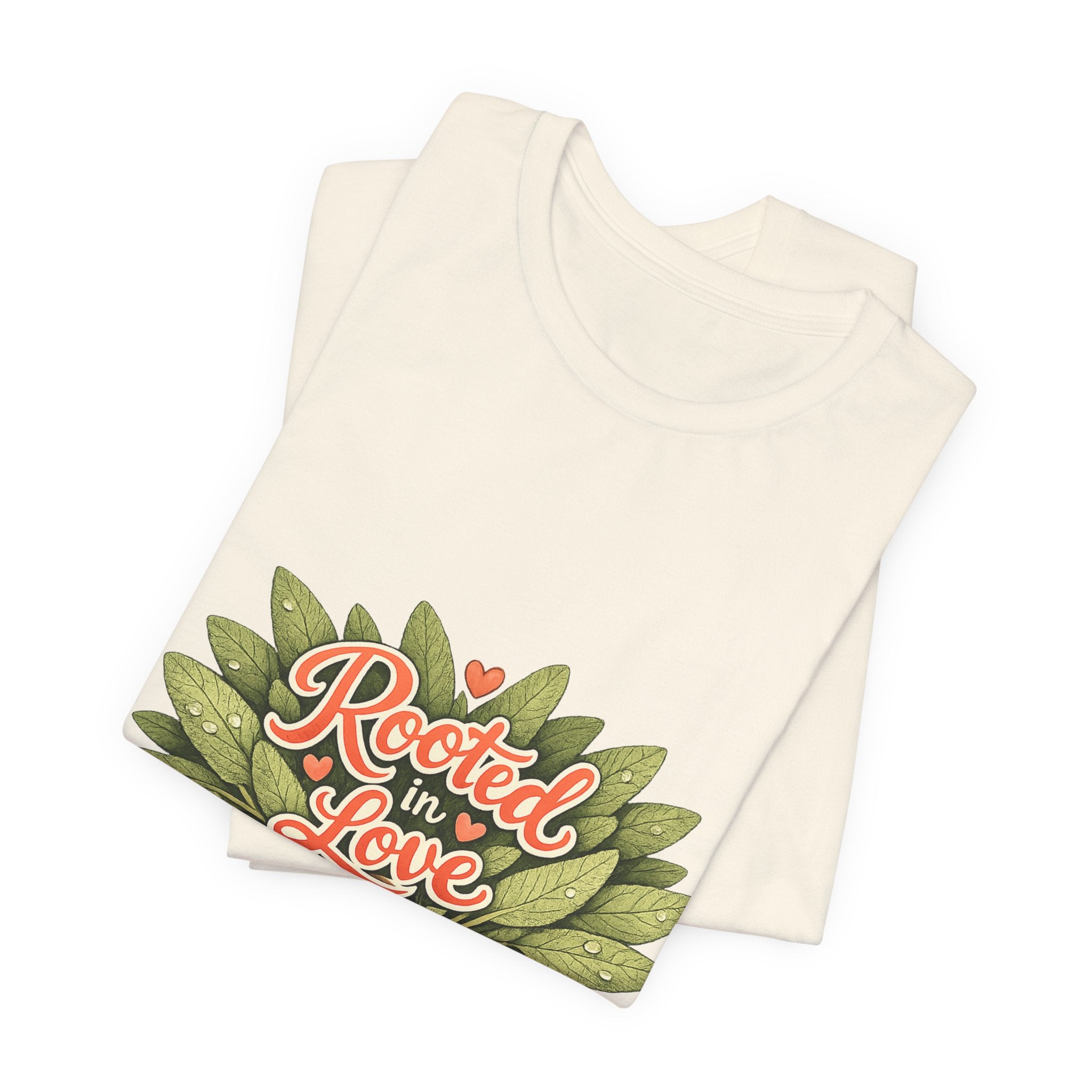 Rooted in Love mushroom family T-Shirt | Nature woodland graphic tee