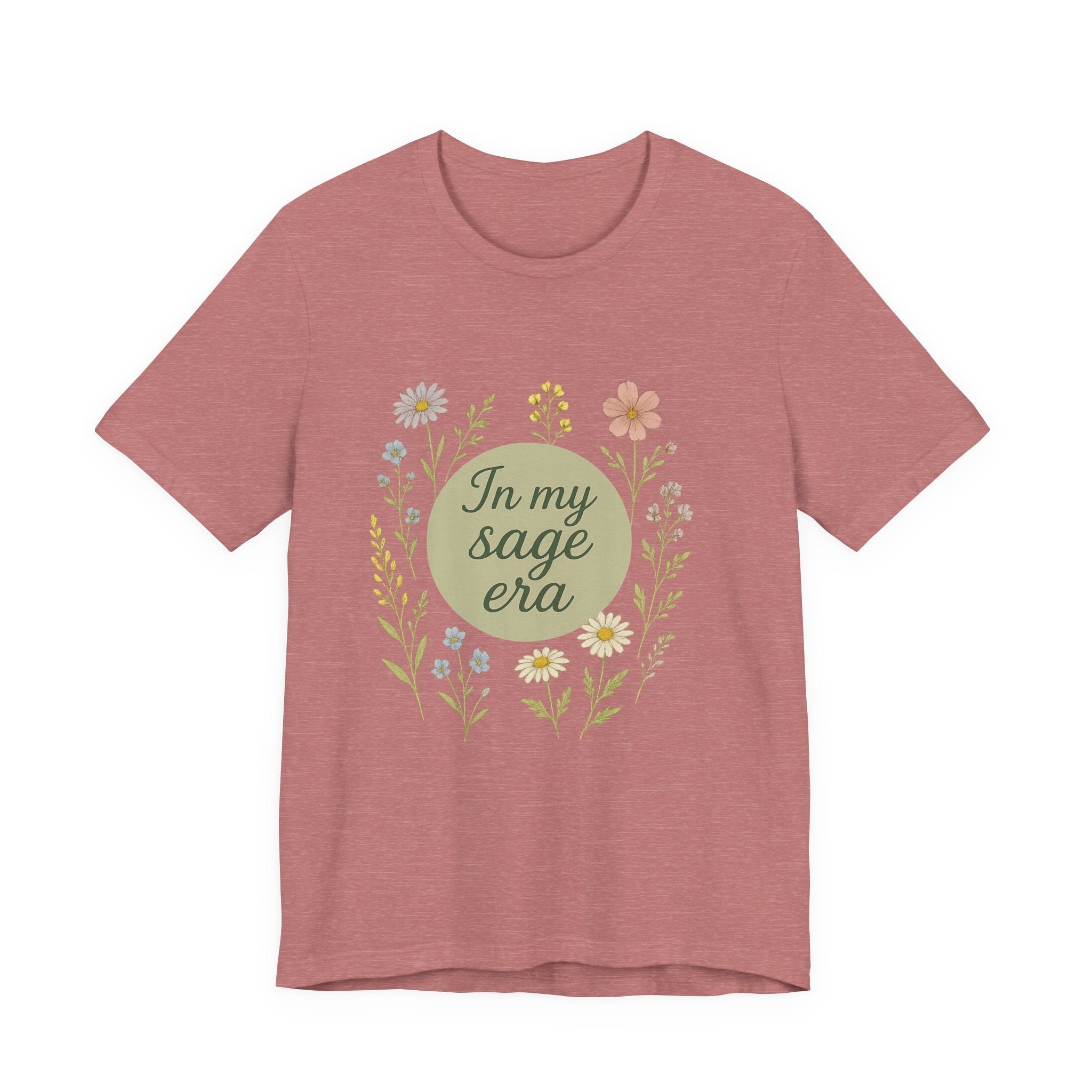 In My Sage Era tee | Floral wreath graphic shirt, botanical typography