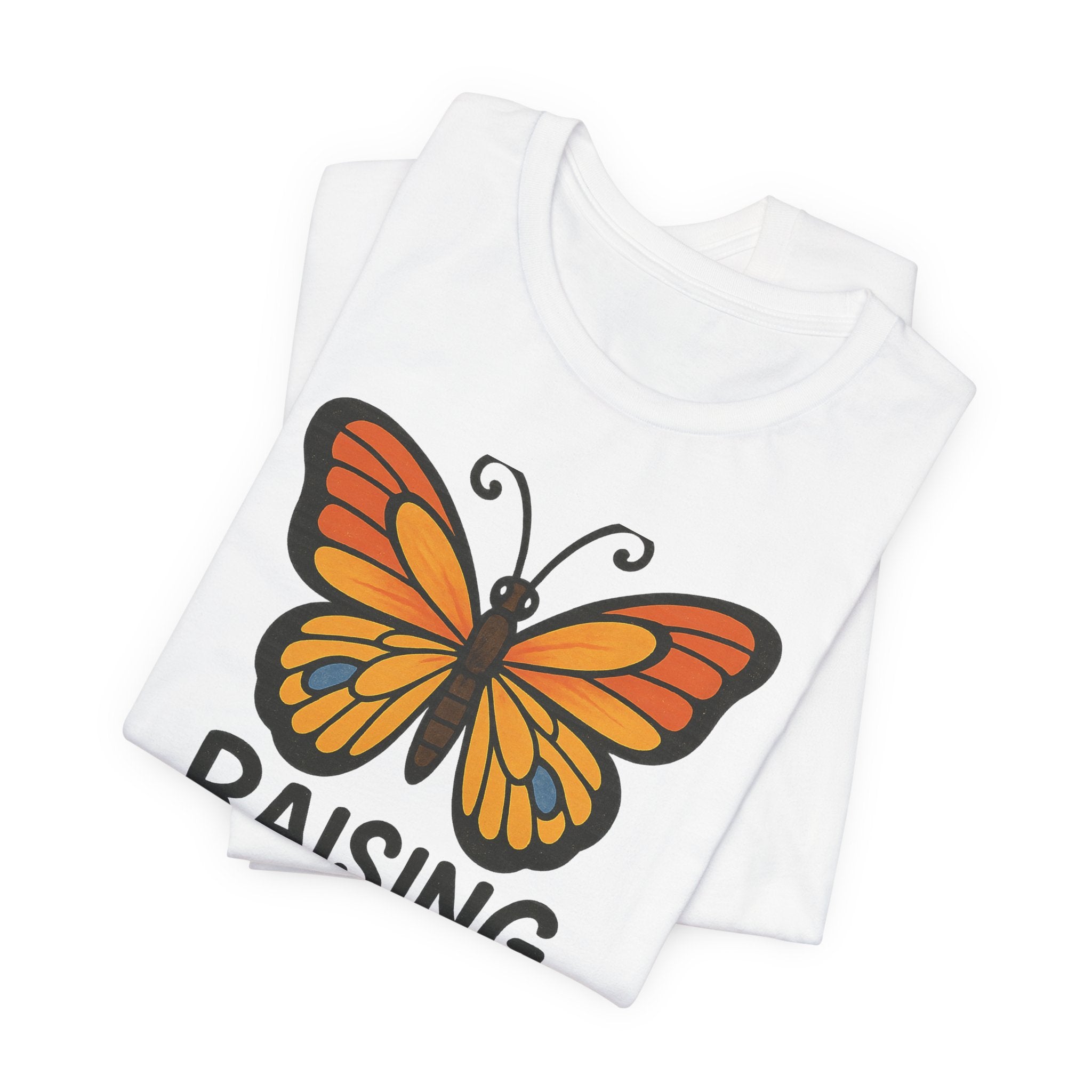 Raising Tiny Humans Is Exhausting Butterfly T-Shirt | Parenting Tee