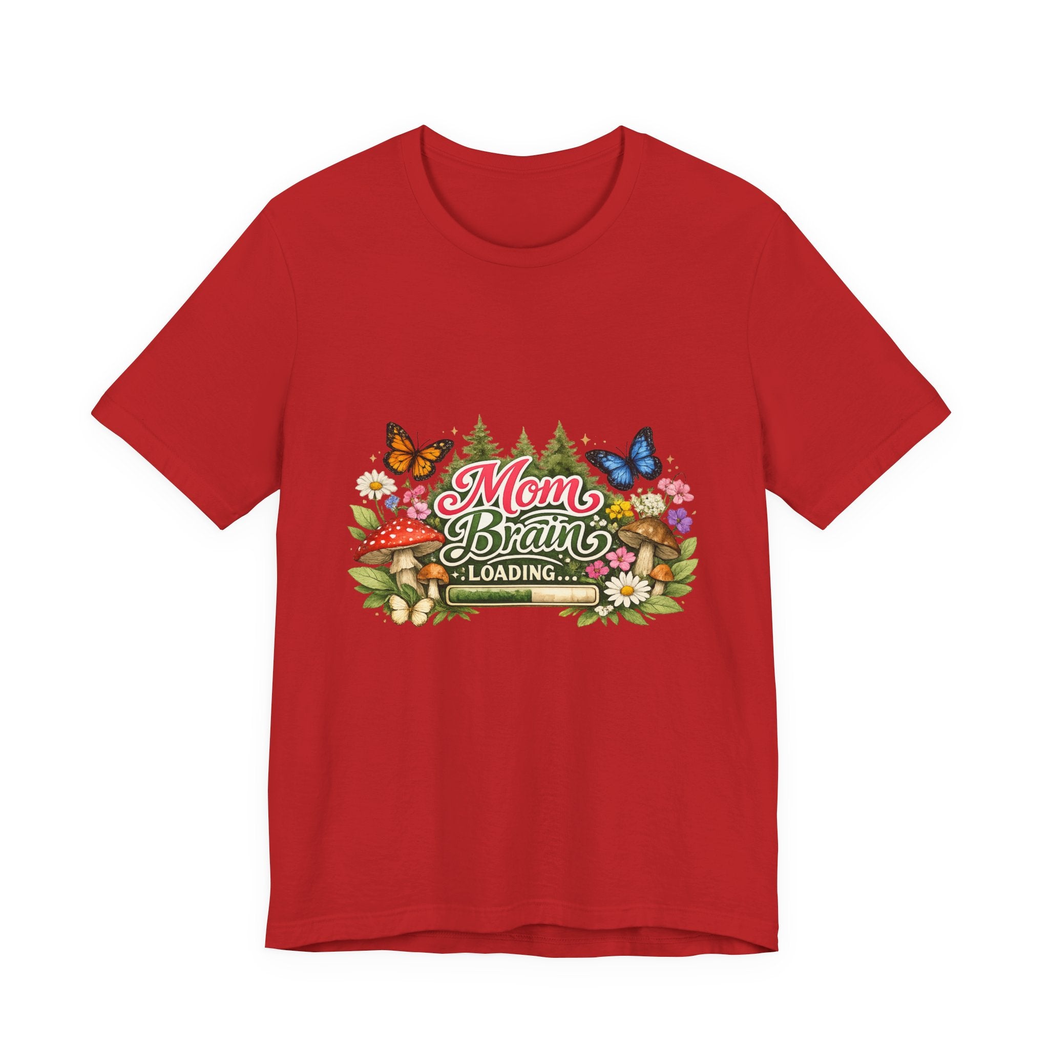 Mom Brain Loading T-Shirt | Floral Butterflies Mom Tee