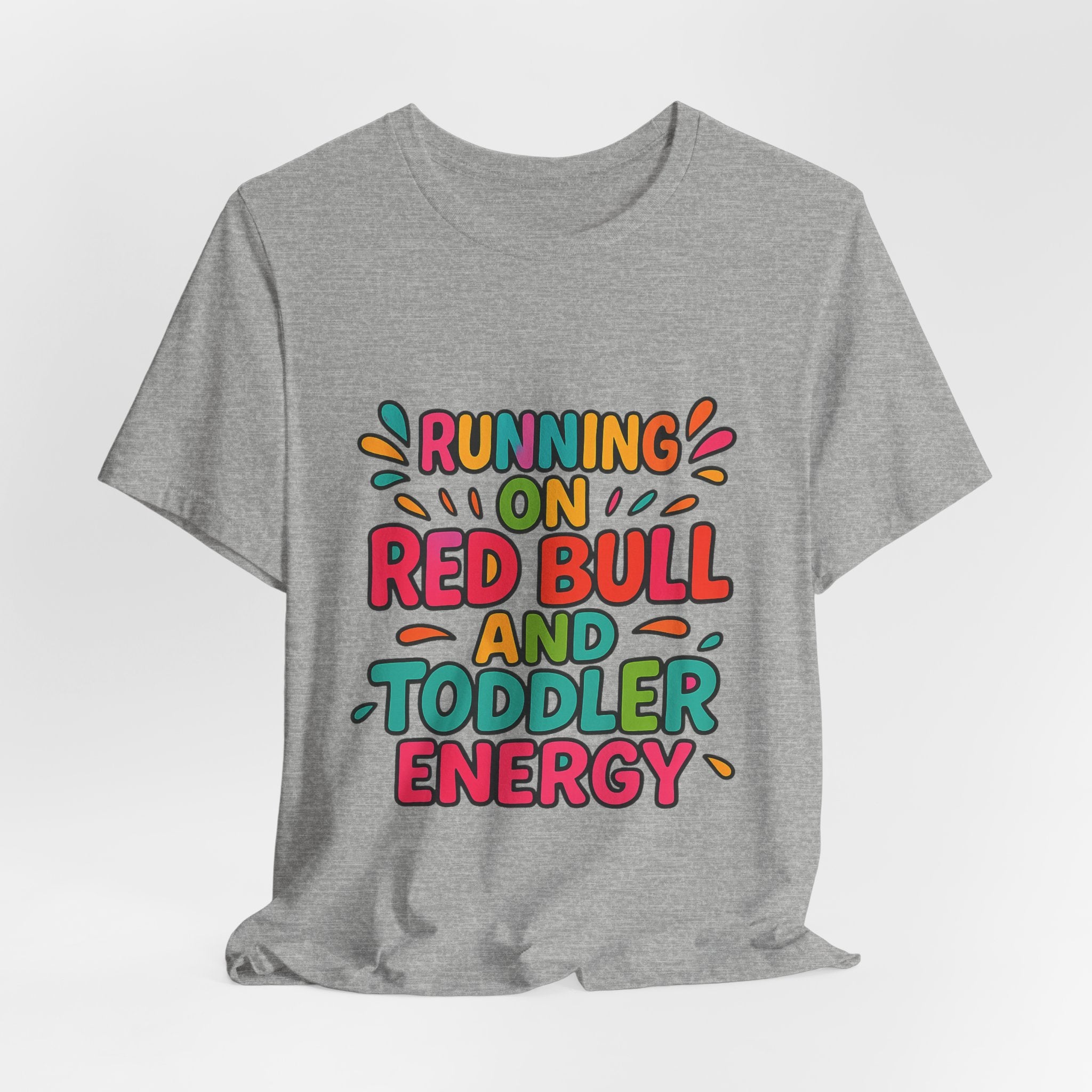 Running on Red Bull and Toddler Energy T-Shirt | Funny Mom Tee