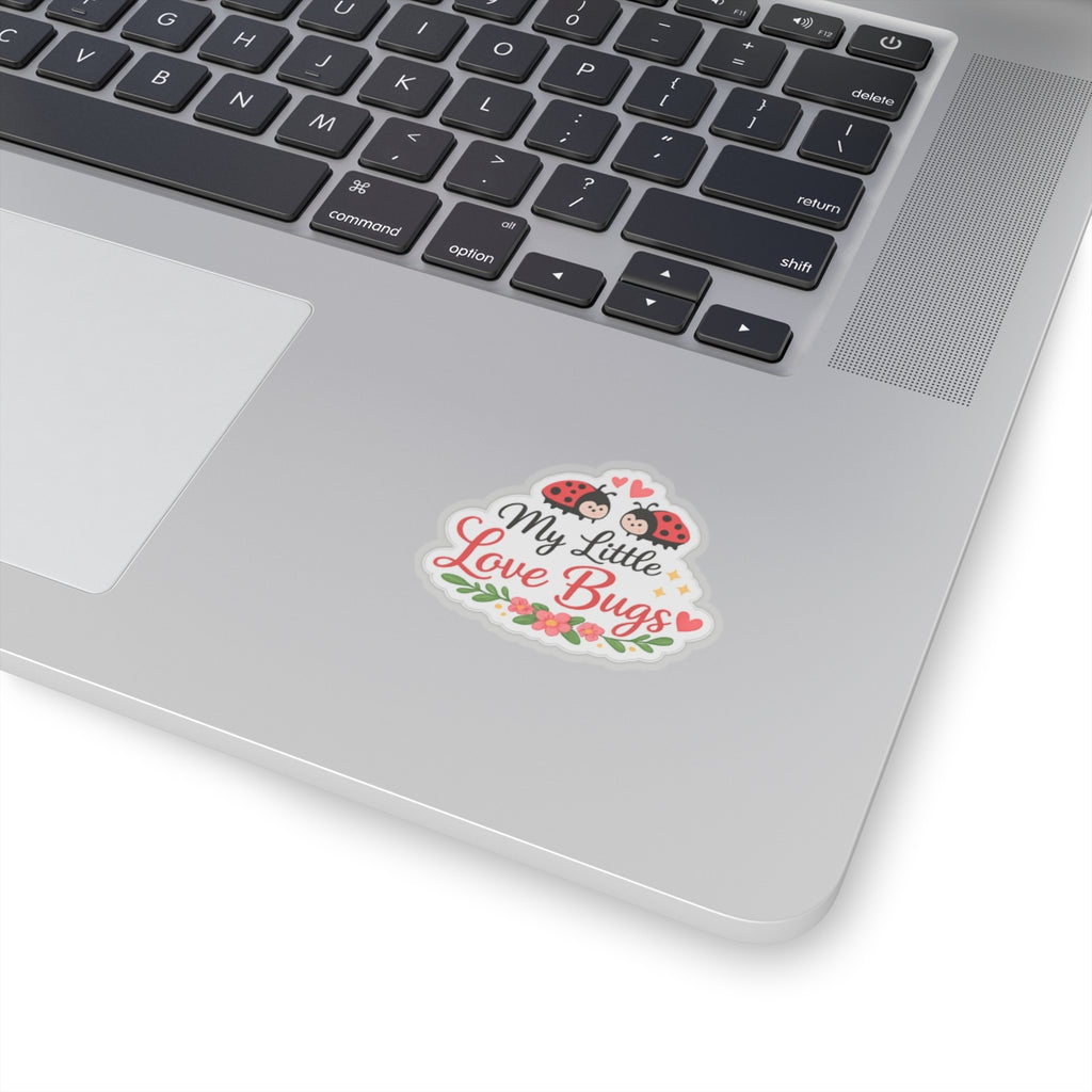 My Little Love Bugs Kiss-Cut Sticker | Cute Ladybug Heart Floral Decal