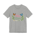 Mom Brain Loading T-Shirt | Floral wreath, butterflies, pastel script