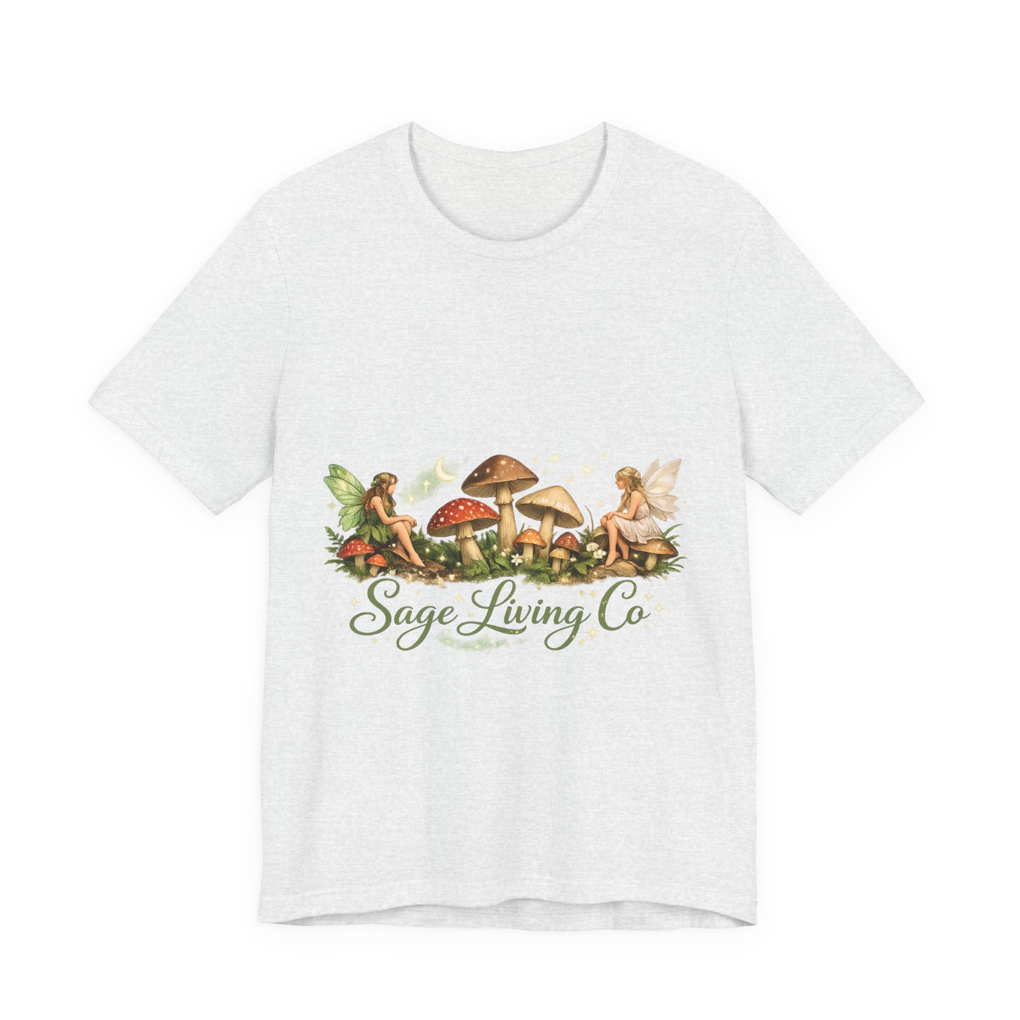 Mushroom Fairy Garden Tee | Sage Living Co. forest floral illustration