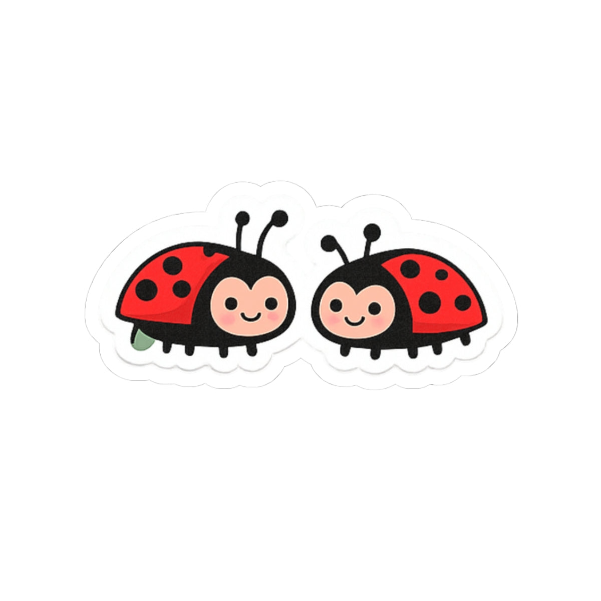 Cute Pair of Ladybugs Sticker | Kiss-Cut Sticker