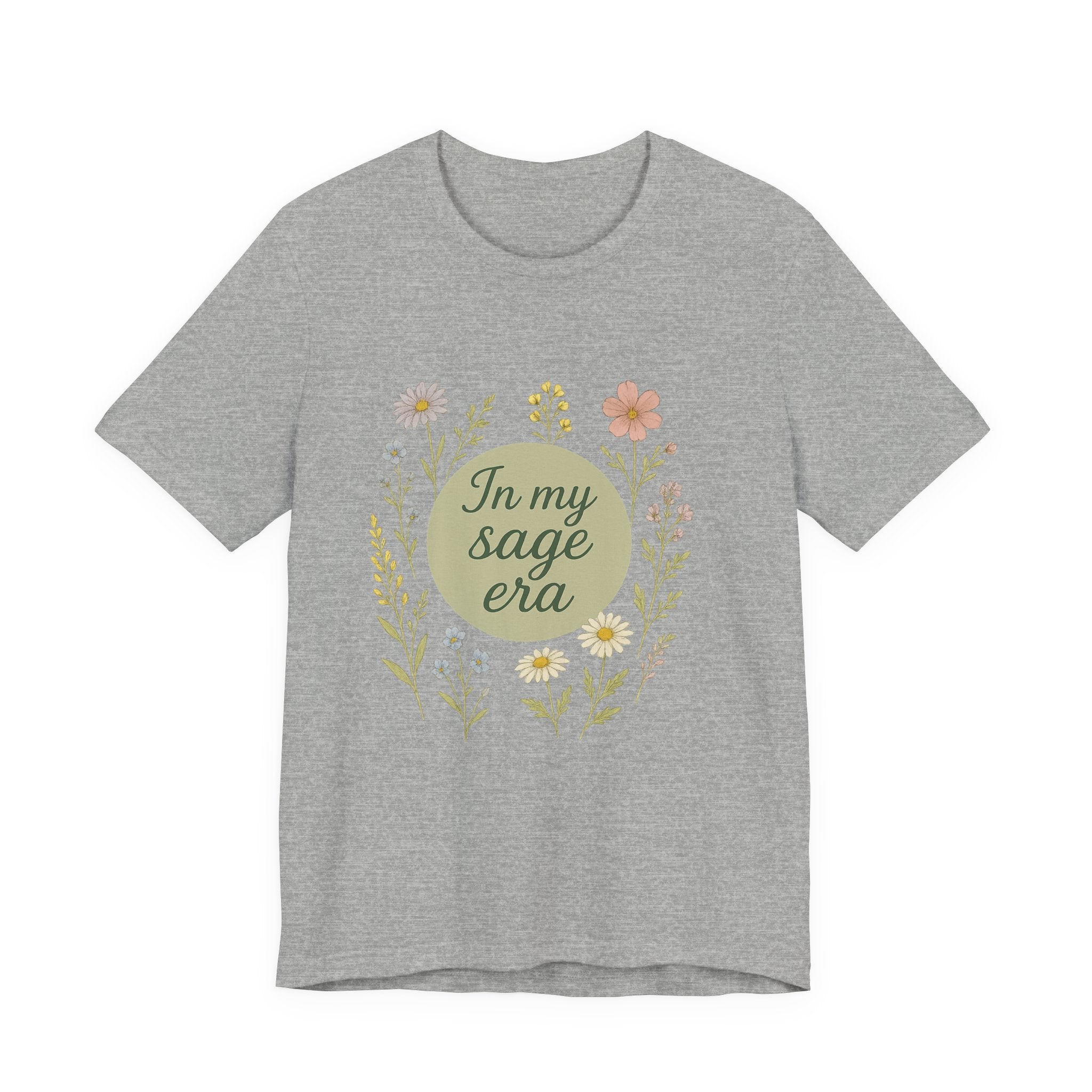 In My Sage Era tee | Floral wreath graphic shirt, botanical typography