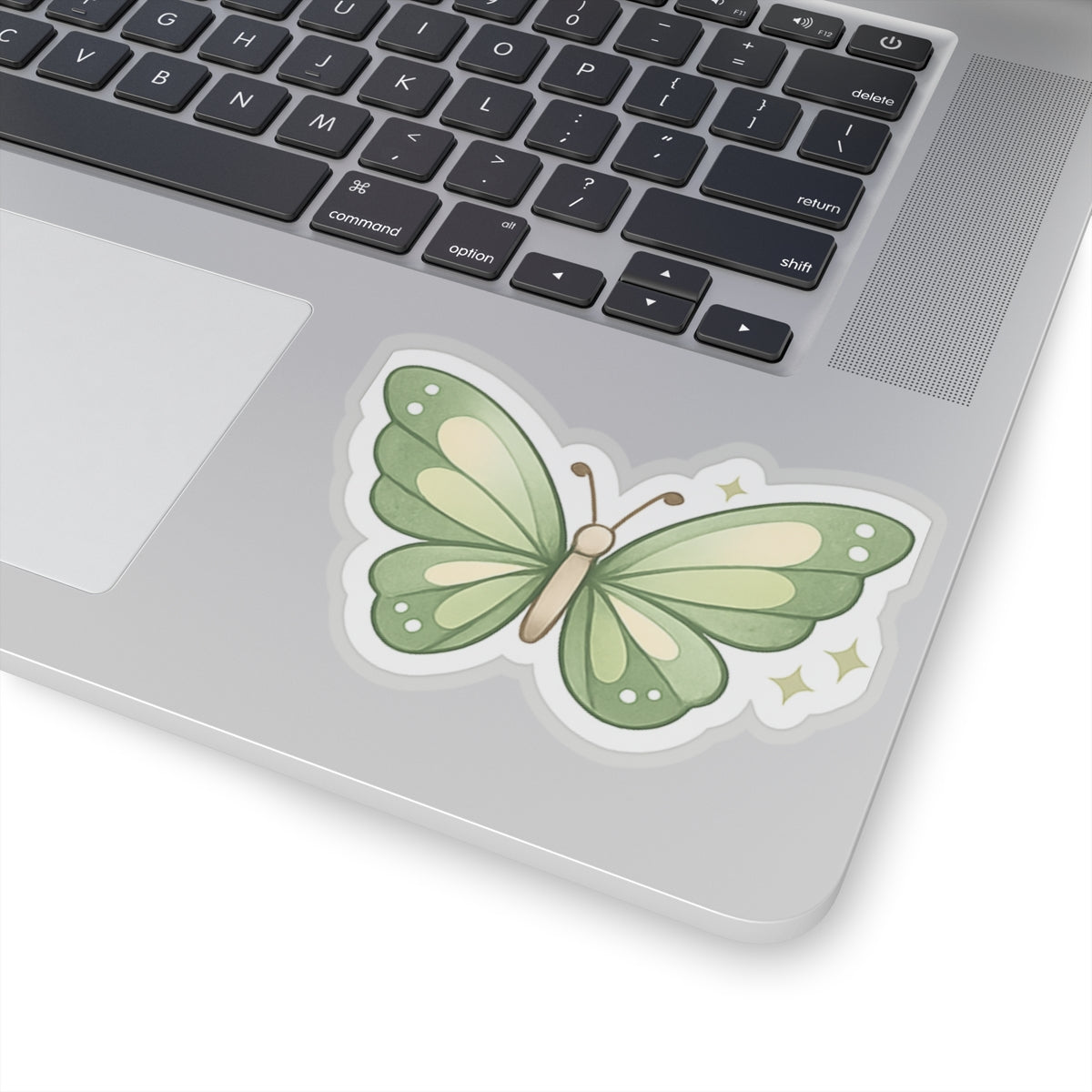 Green Butterfly Sticker | Floral Nature Vinyl Decal