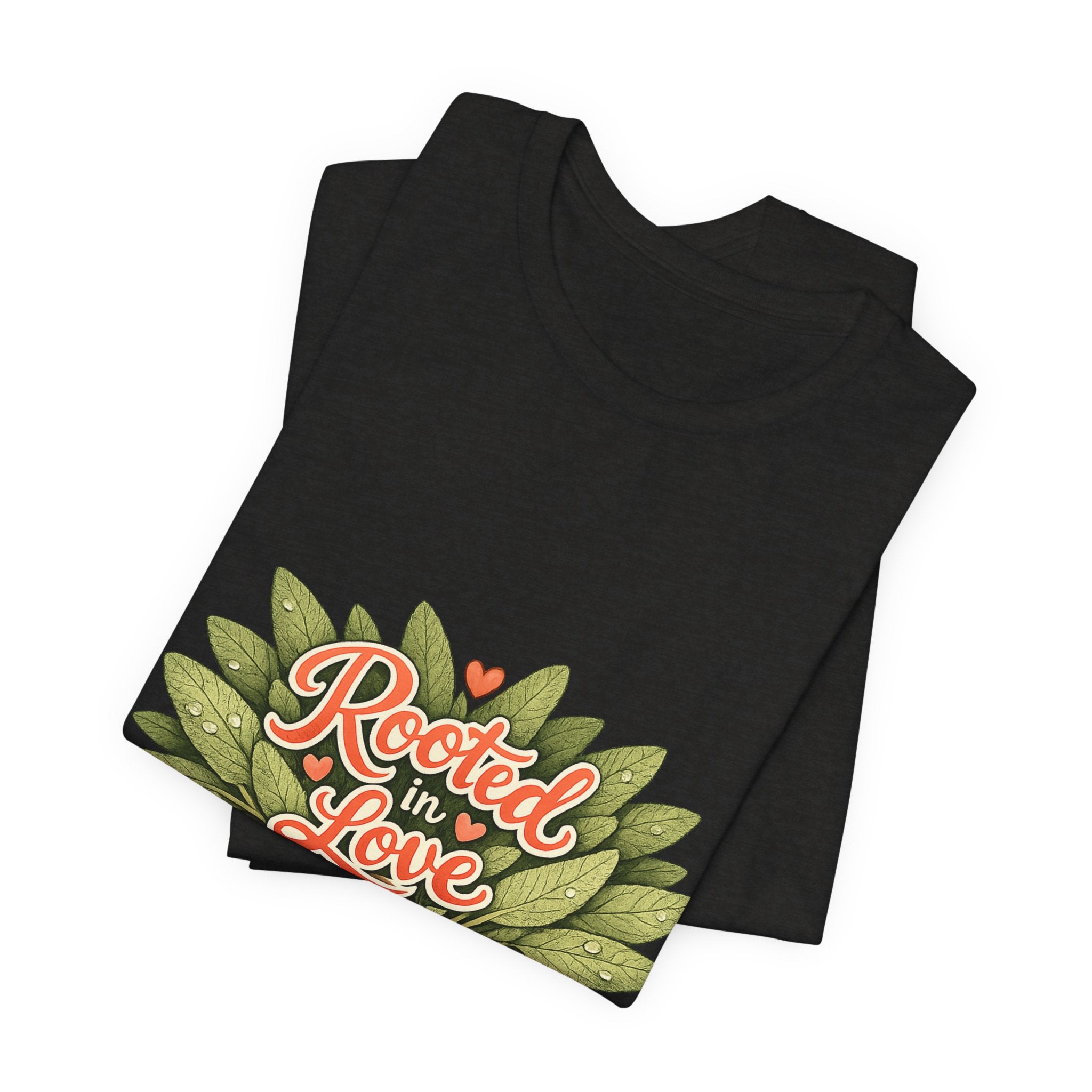 Rooted in Love mushroom family T-Shirt | Nature woodland graphic tee