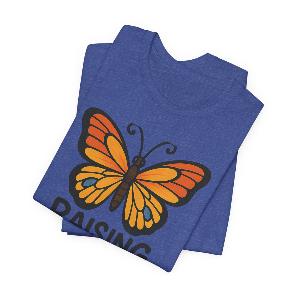 Raising Tiny Humans Is Exhausting Butterfly T-Shirt | Parenting Tee