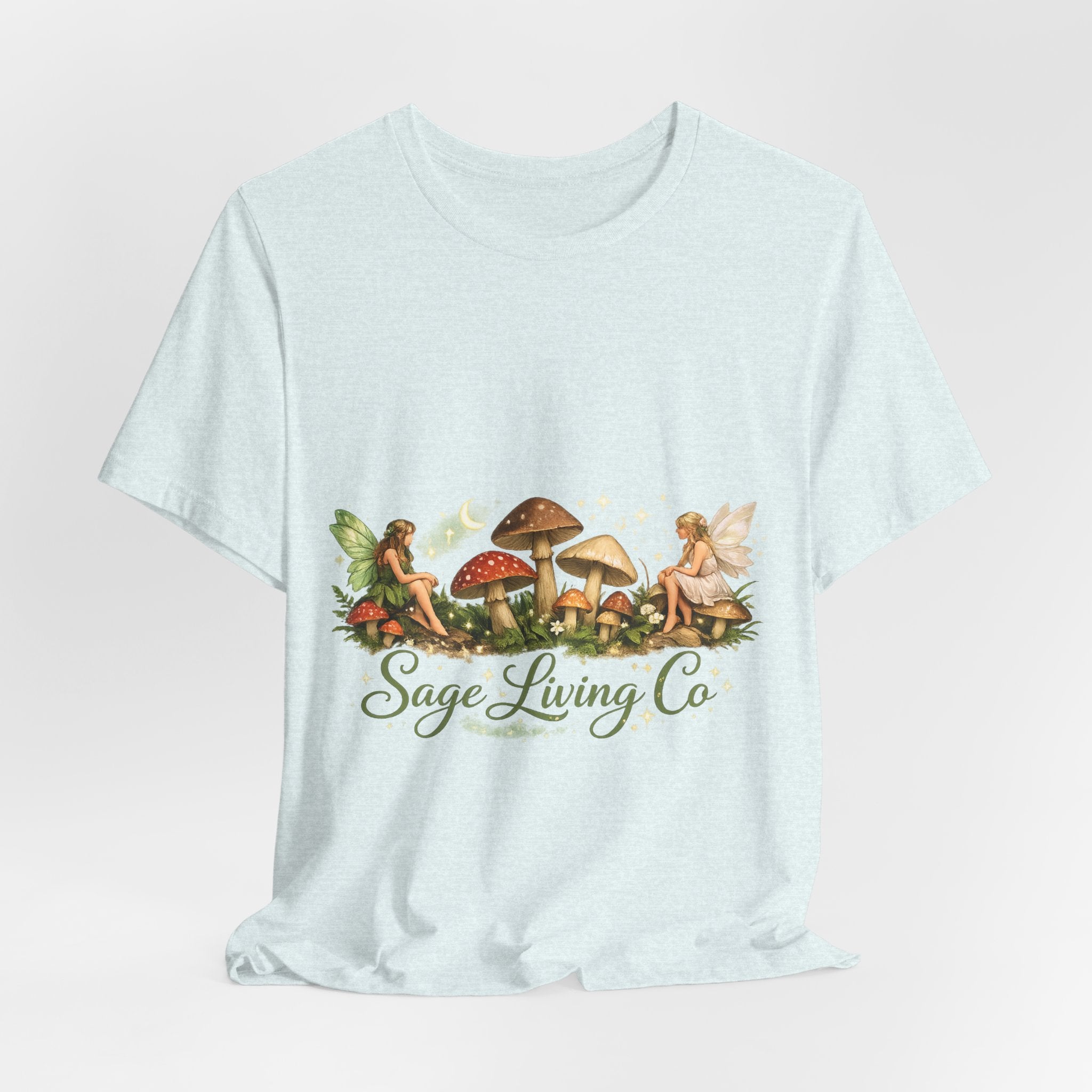 Mushroom Fairy Garden Tee | Sage Living Co. forest floral illustration