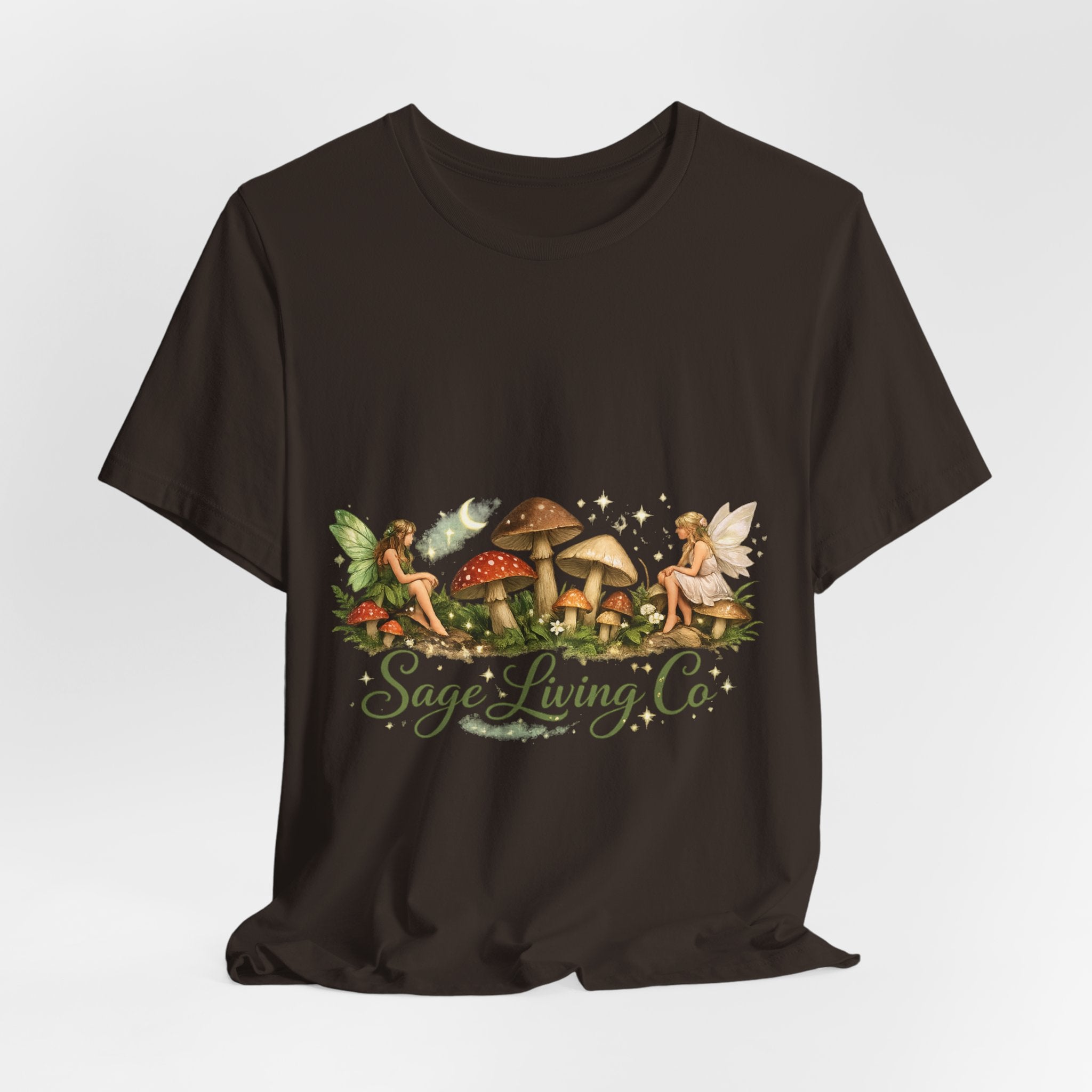 Mushroom Fairy Garden Tee | Sage Living Co. forest floral illustration