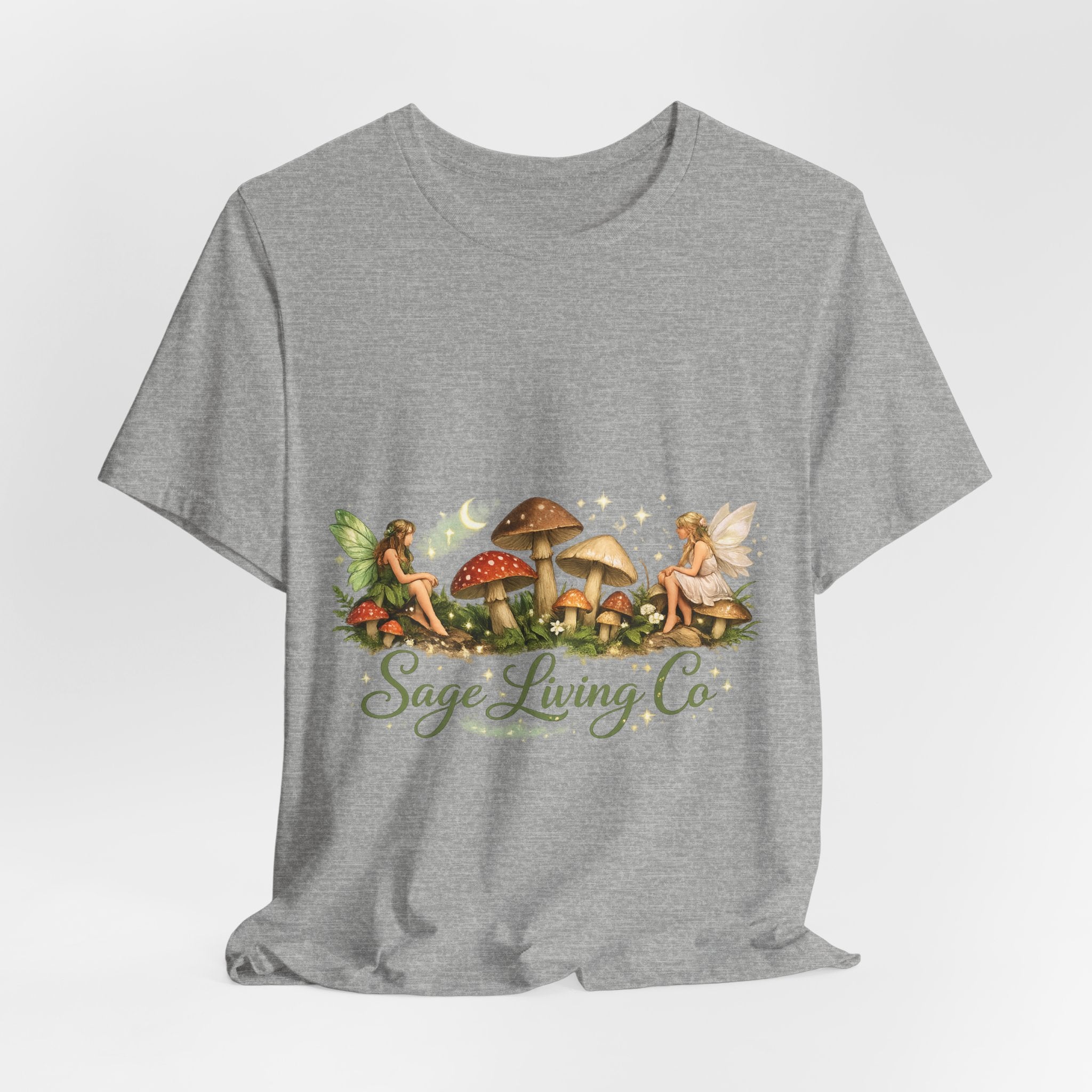 Mushroom Fairy Garden Tee | Sage Living Co. forest floral illustration