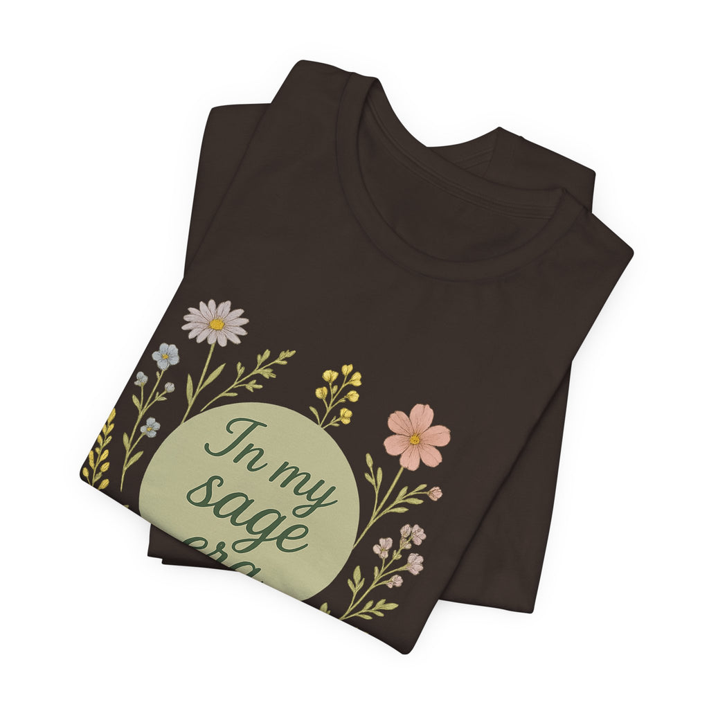 In My Sage Era tee | Floral wreath graphic shirt, botanical typography