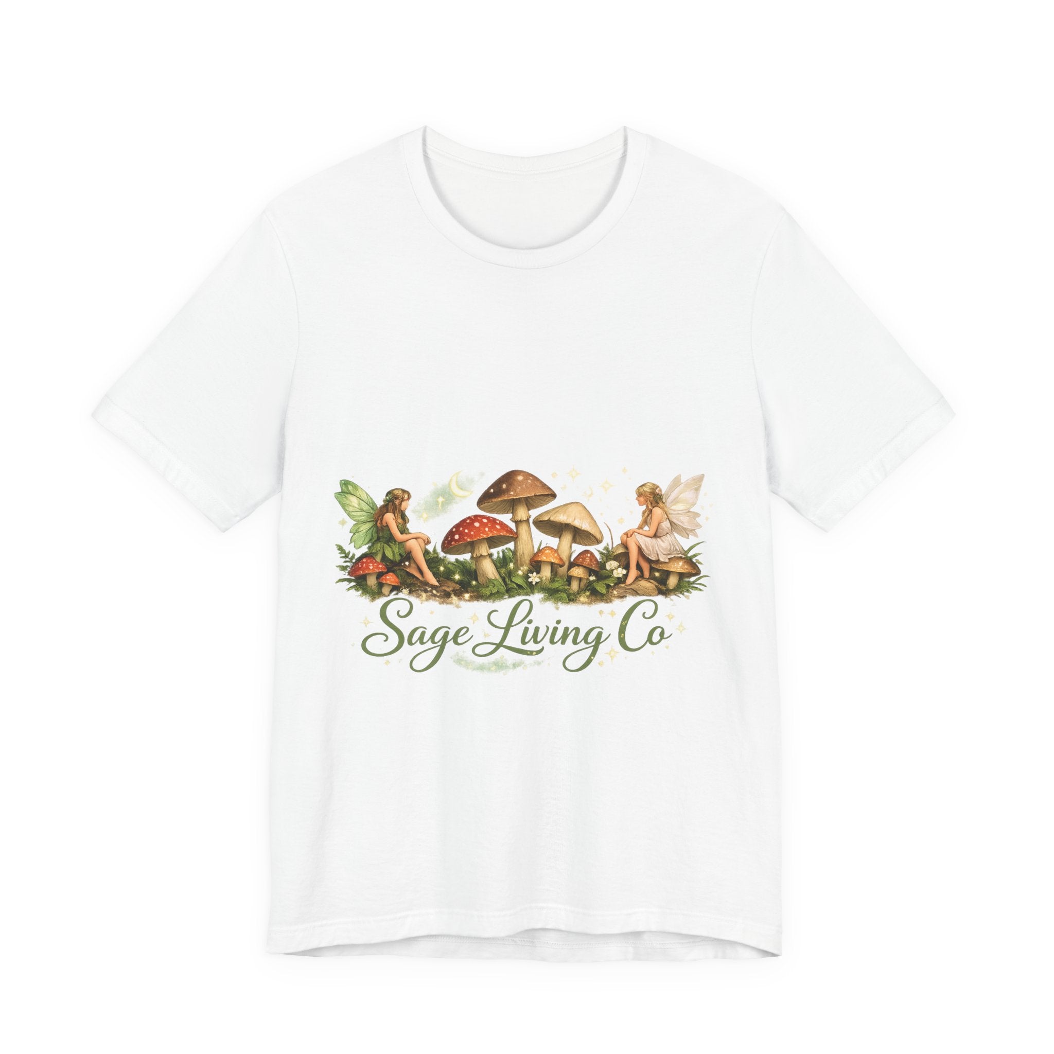 Mushroom Fairy Garden Tee | Sage Living Co. forest floral illustration