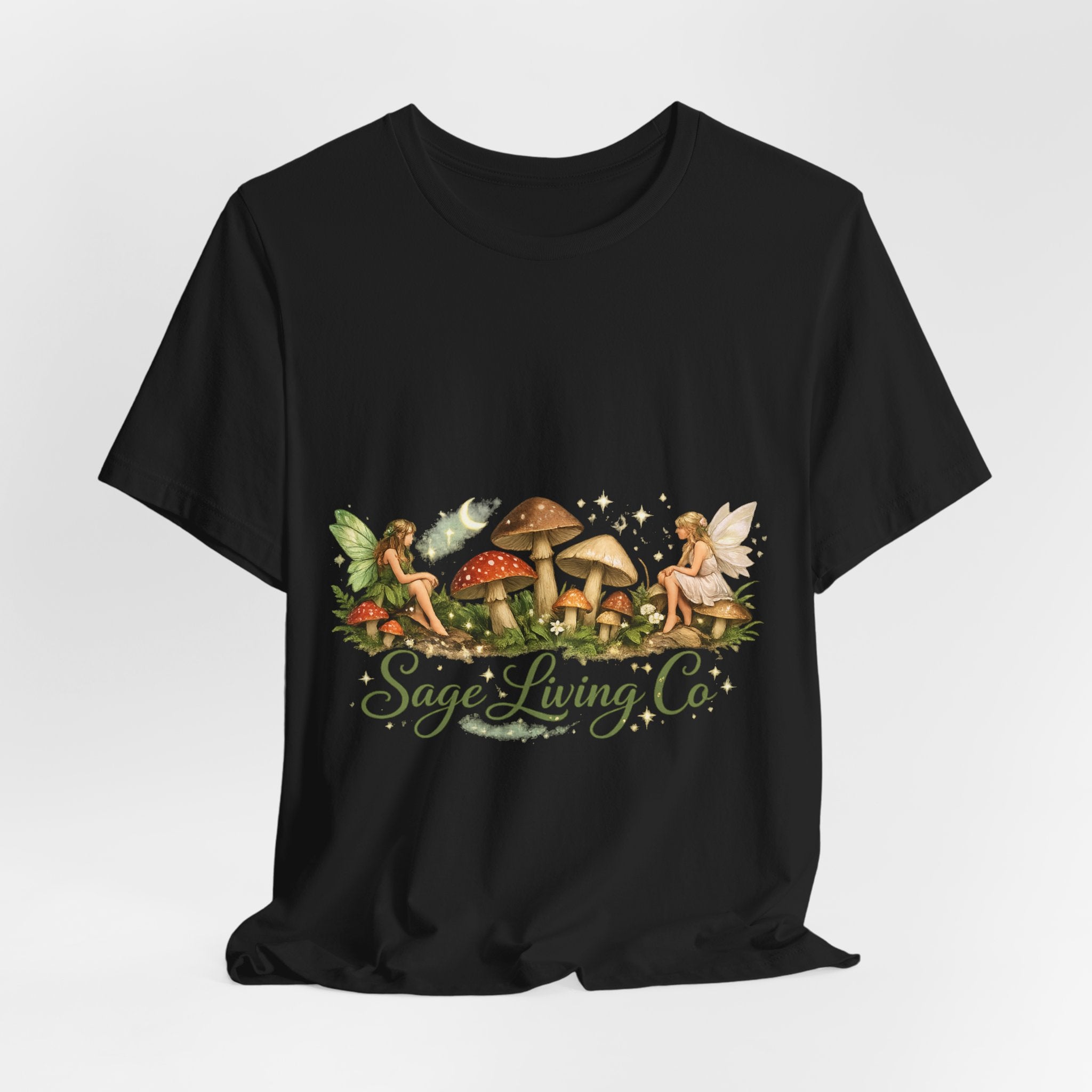Mushroom Fairy Garden Tee | Sage Living Co. forest floral illustration