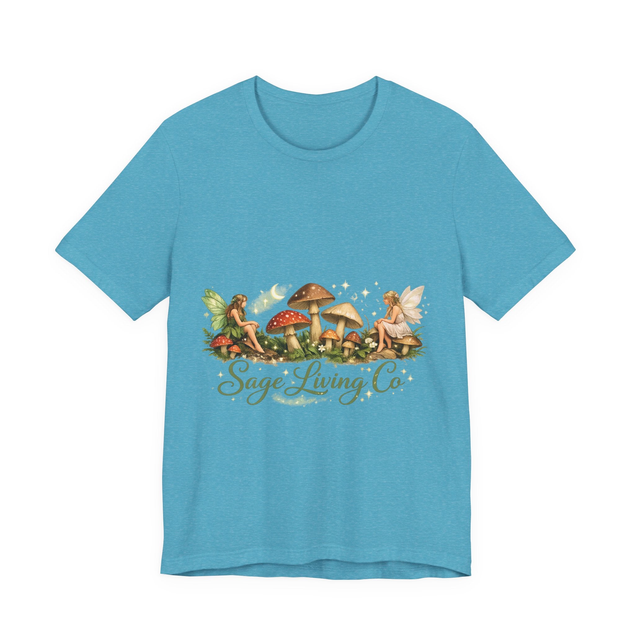 Mushroom Fairy Garden Tee | Sage Living Co. forest floral illustration