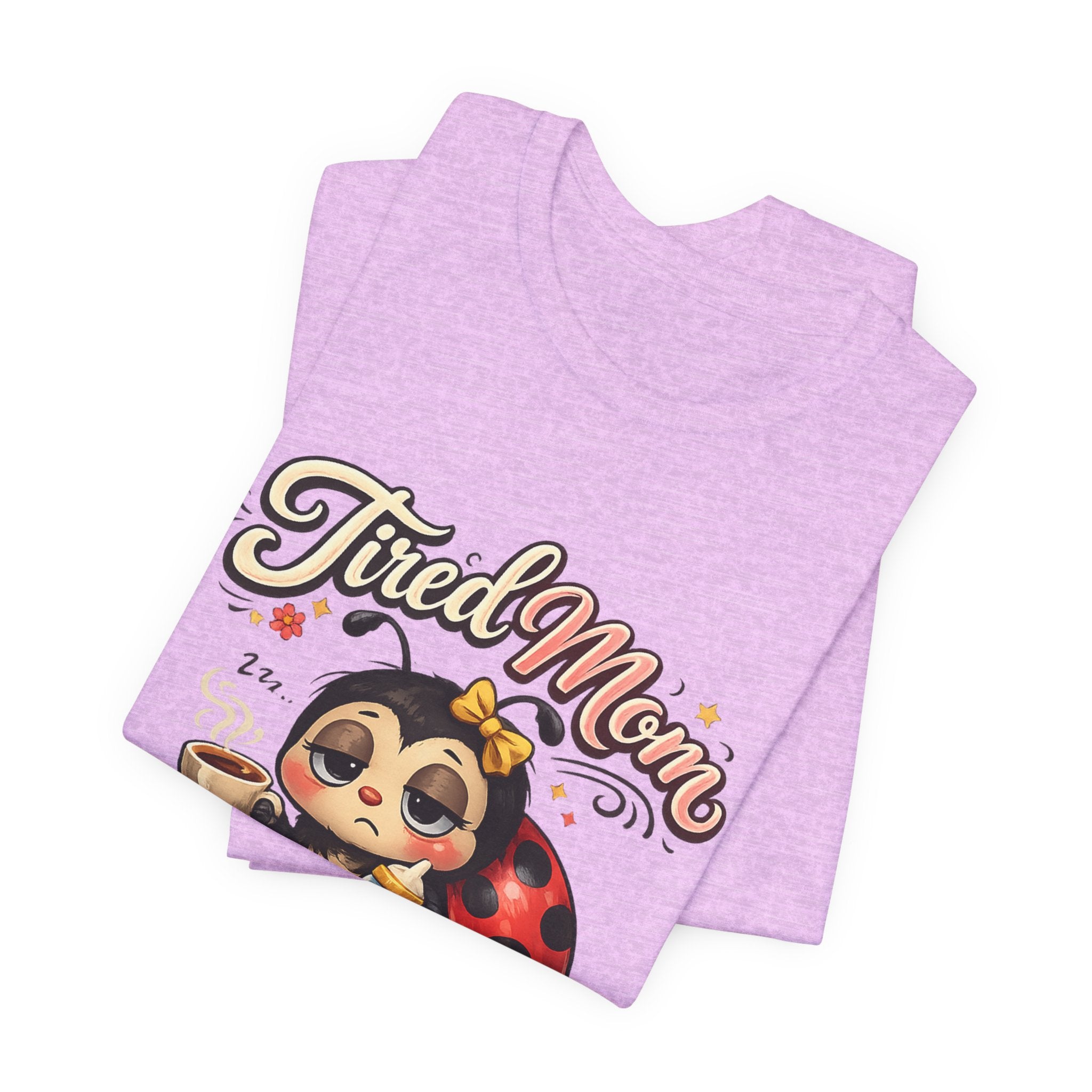 Tired Mom Club T-Shirt | Cute Ladybug Sloth Illustration