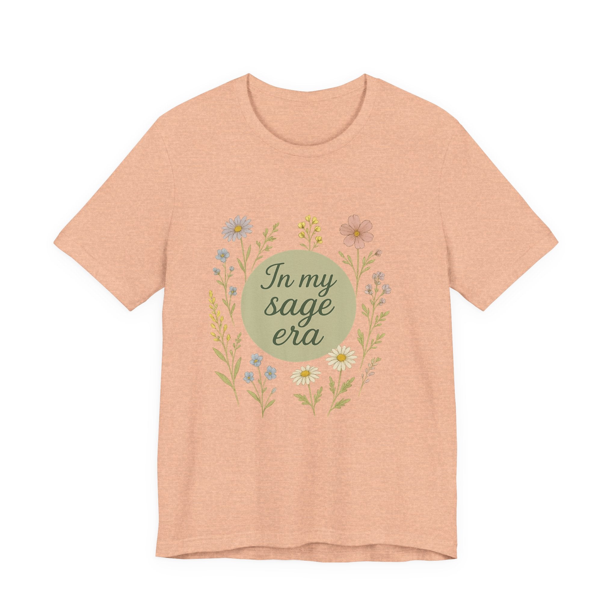 In My Sage Era tee | Floral wreath graphic shirt, botanical typography