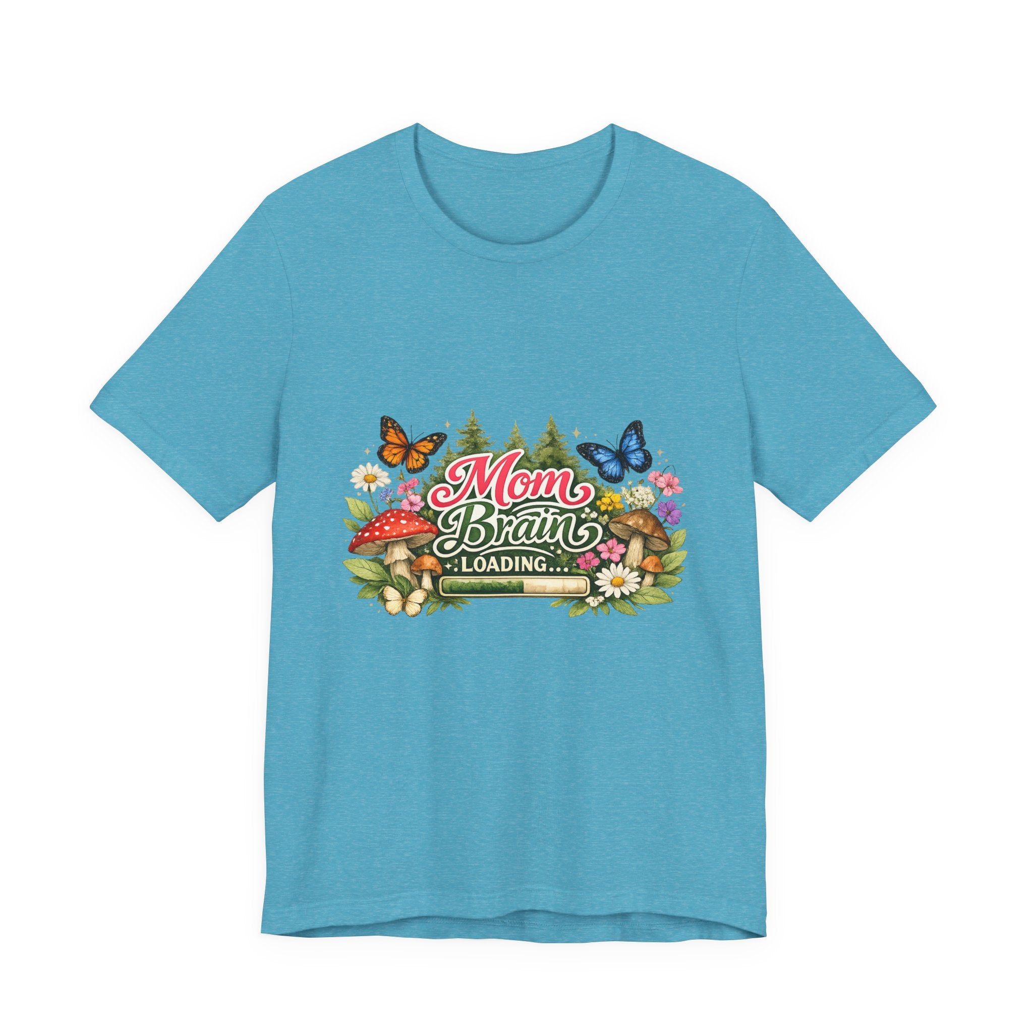 Mom Brain Loading T-Shirt | Floral Butterflies Mom Tee