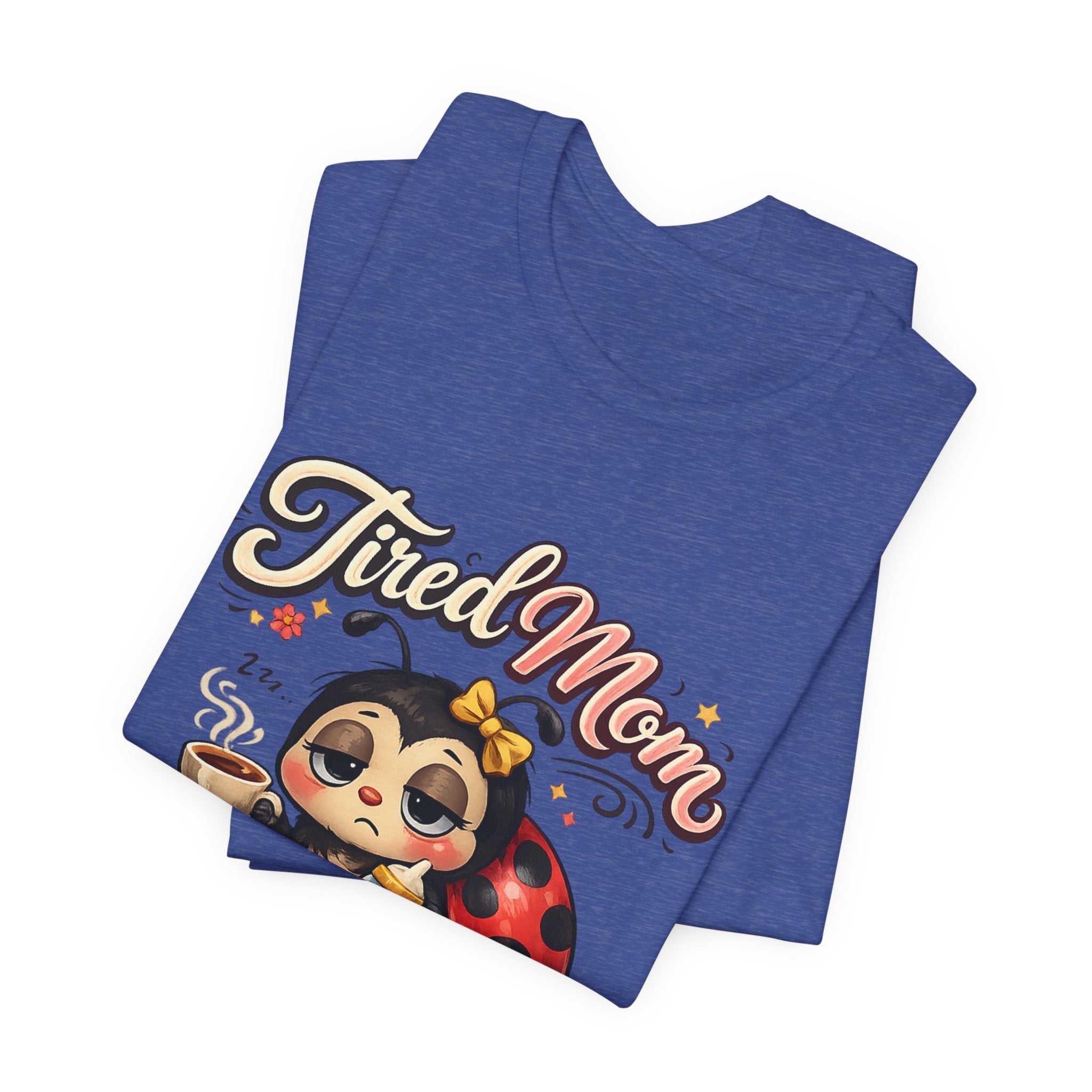 Tired Mom Club T-Shirt | Cute Ladybug Sloth Illustration