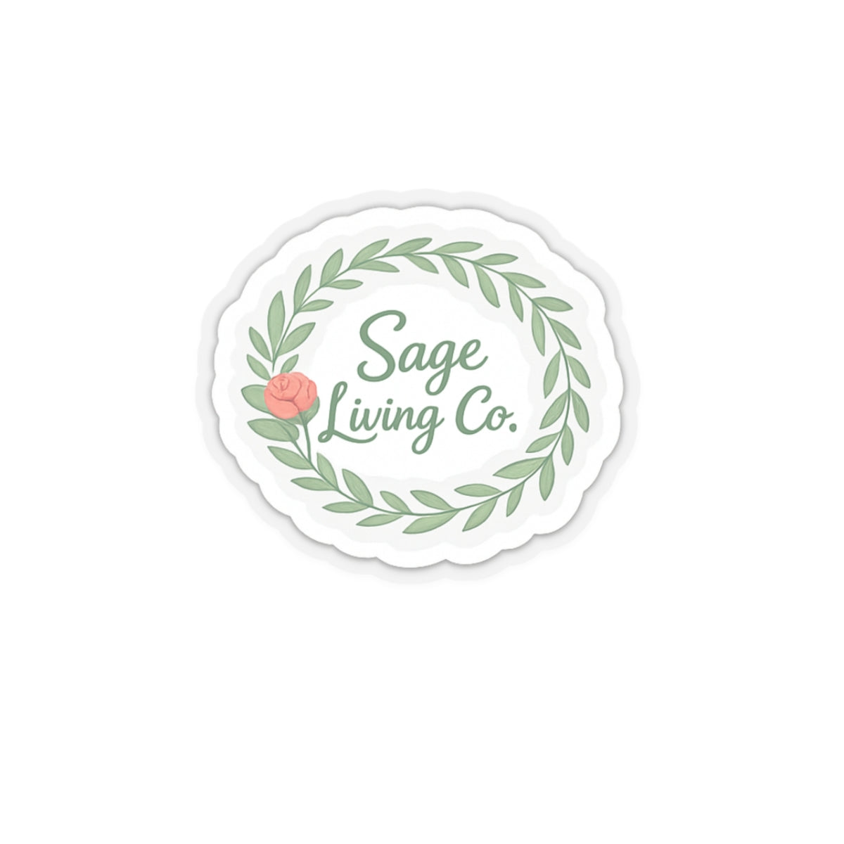 Sage Circle Stickers | Kiss-Cut Vinyl Sticker Sheet