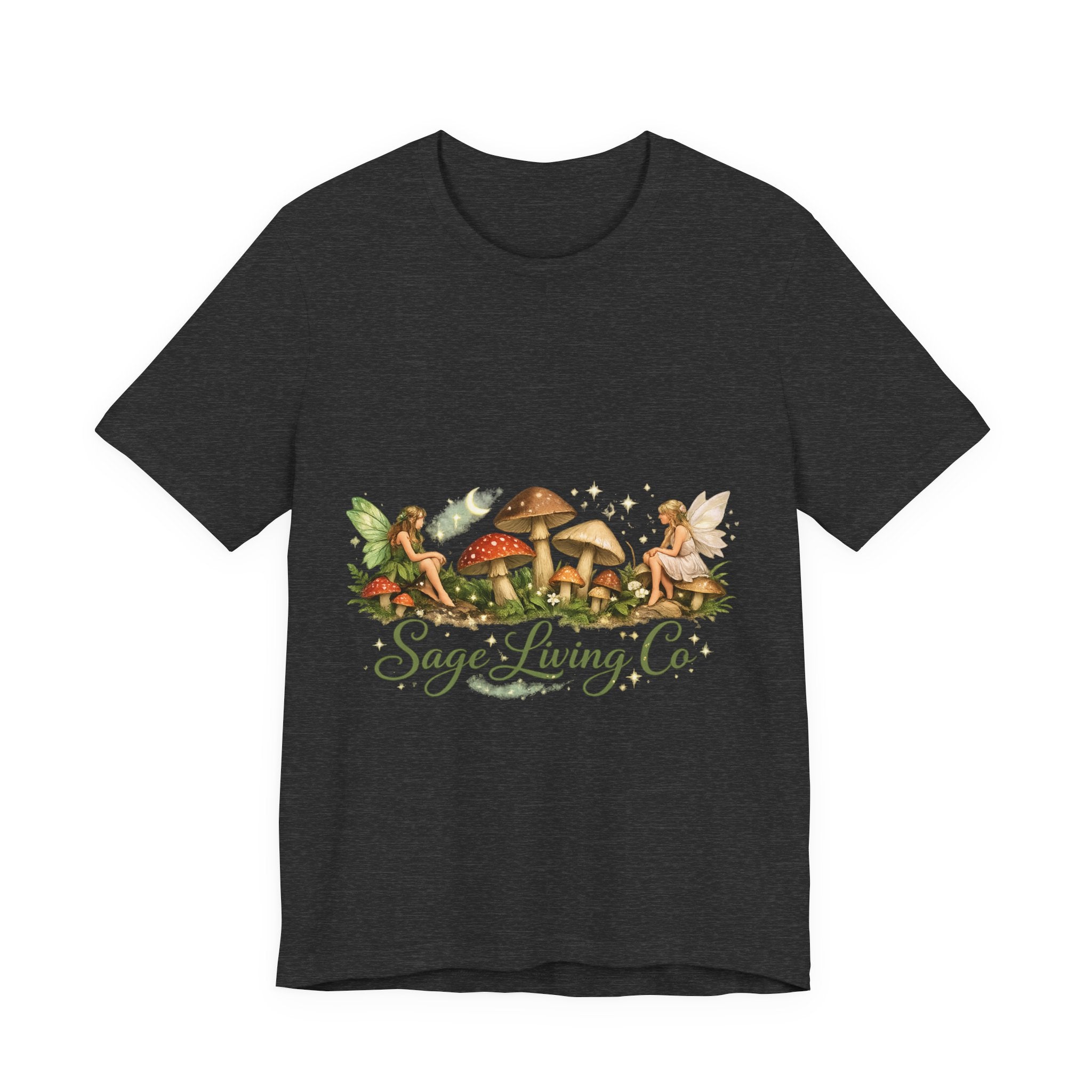 Mushroom Fairy Garden Tee | Sage Living Co. forest floral illustration