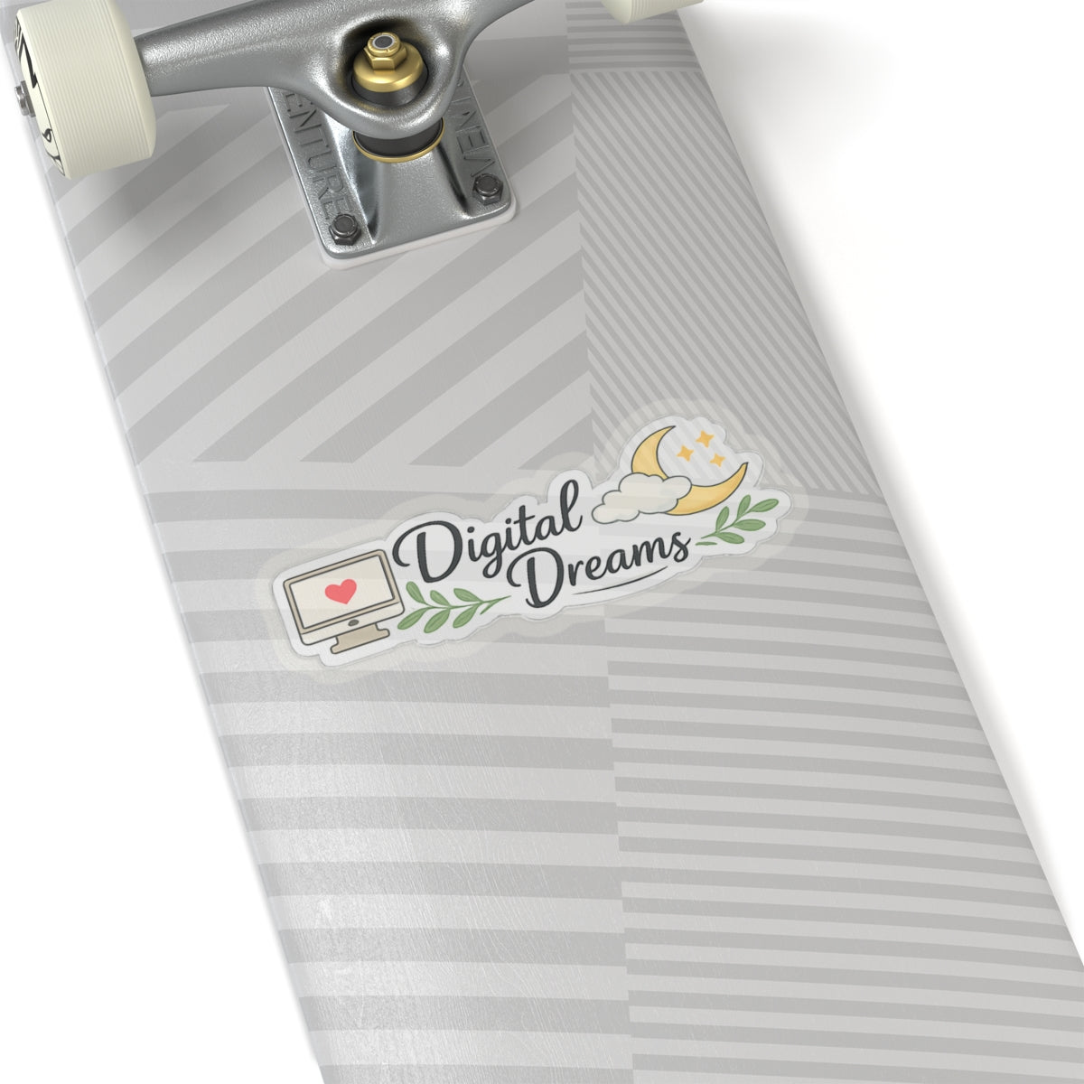 Digital Dreams sticker | Laptop decal, moon and computer illustration