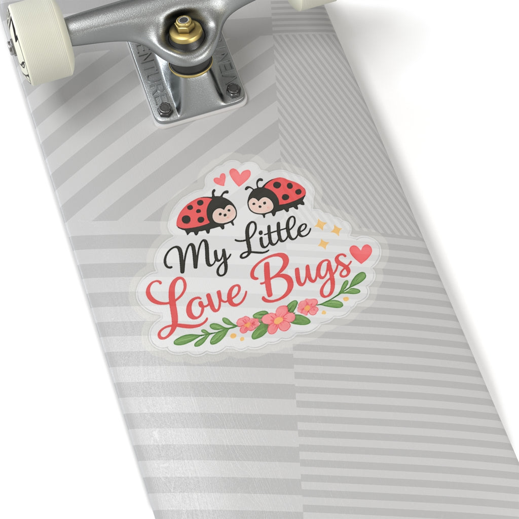 My Little Love Bugs Kiss-Cut Sticker | Cute Ladybug Heart Floral Decal