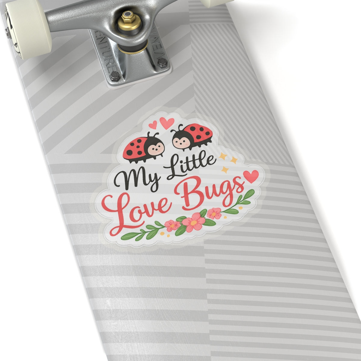My Little Love Bugs Kiss-Cut Sticker | Cute Ladybug Heart Floral Decal
