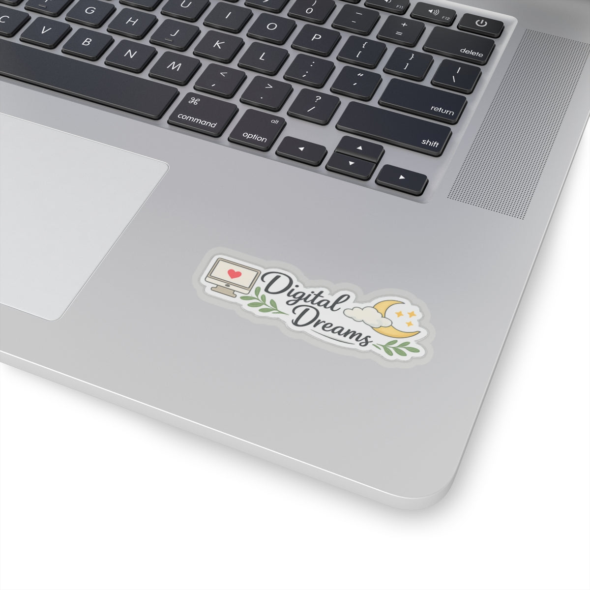 Digital Dreams sticker | Laptop decal, moon and computer illustration
