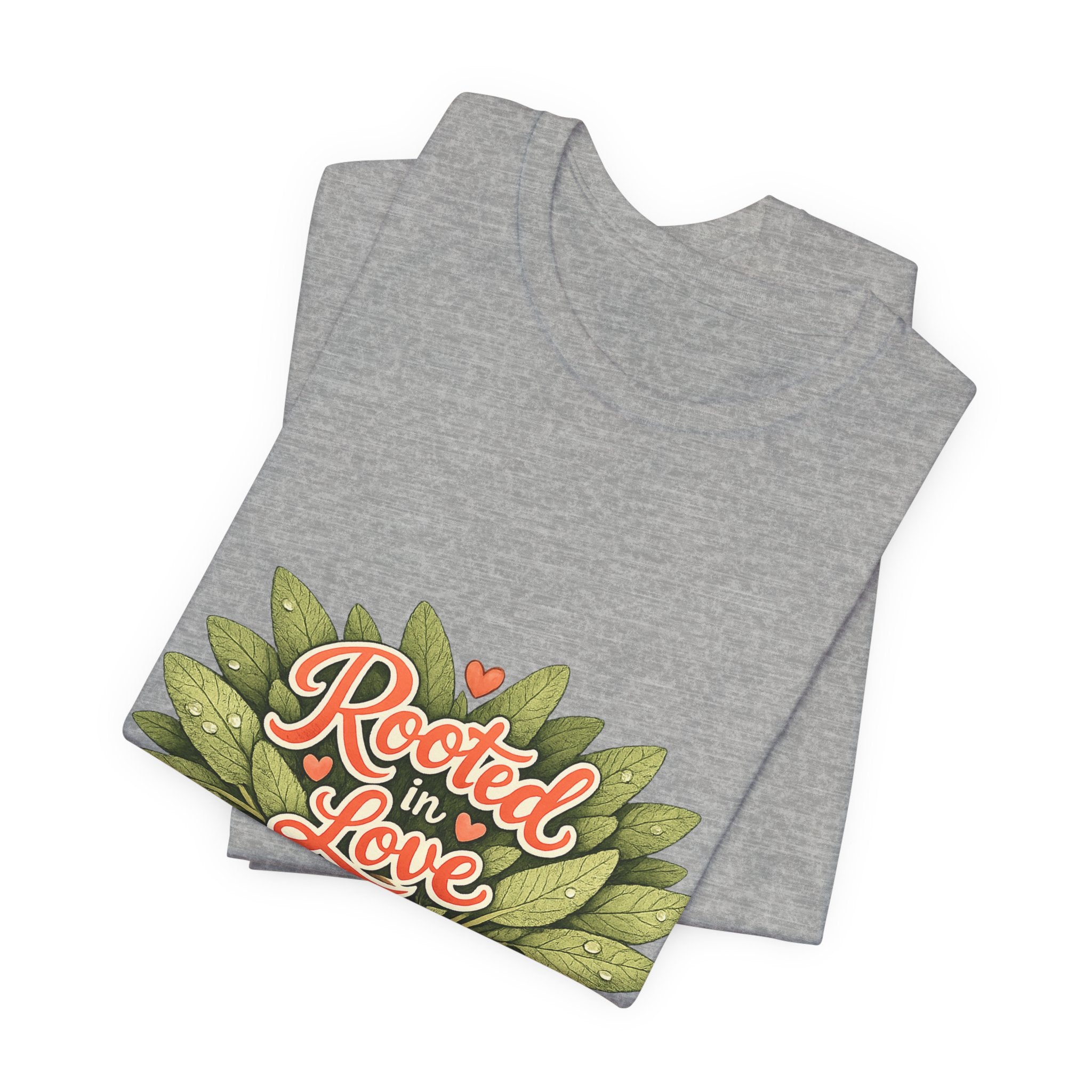 Rooted in Love mushroom family T-Shirt | Nature woodland graphic tee
