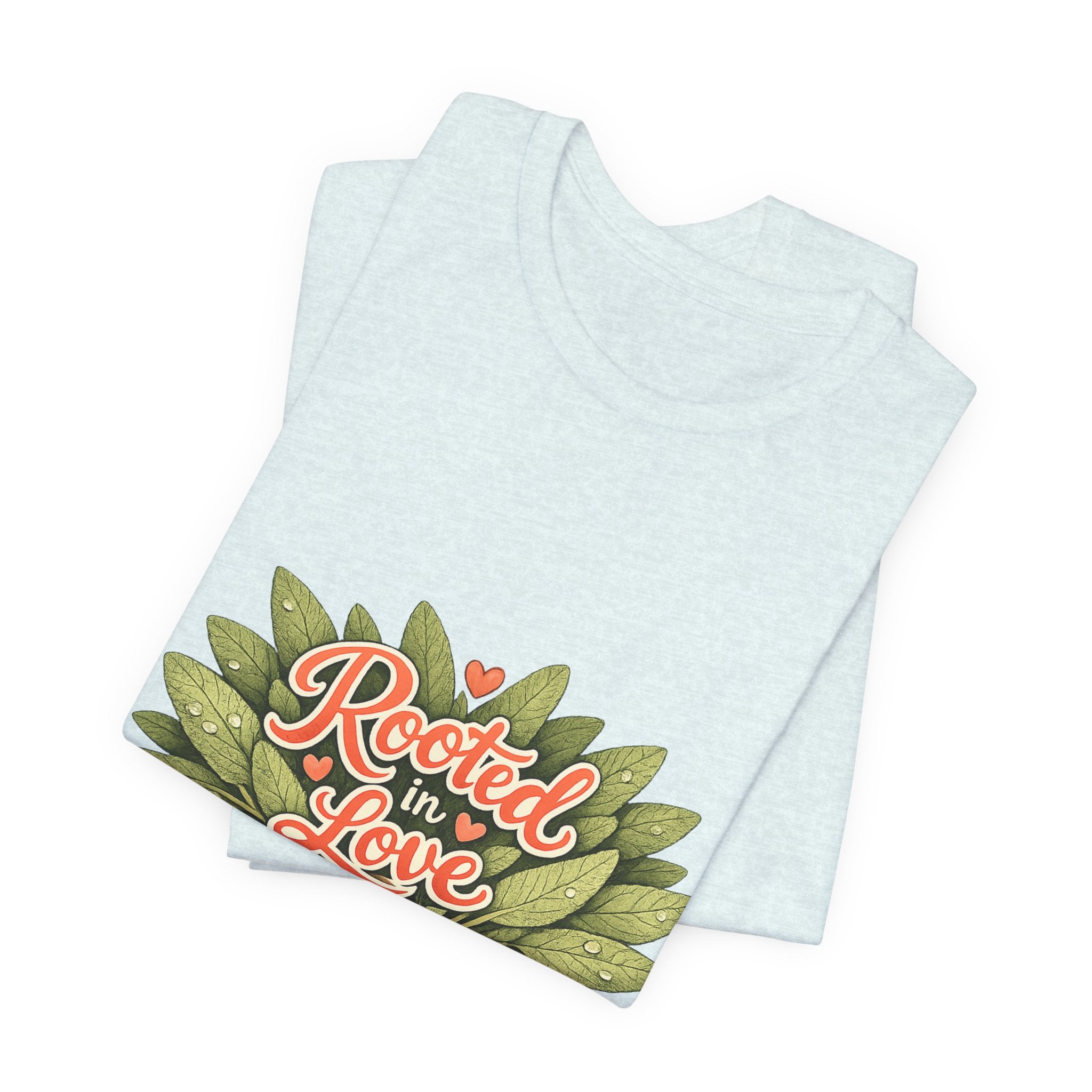 Rooted in Love mushroom family T-Shirt | Nature woodland graphic tee