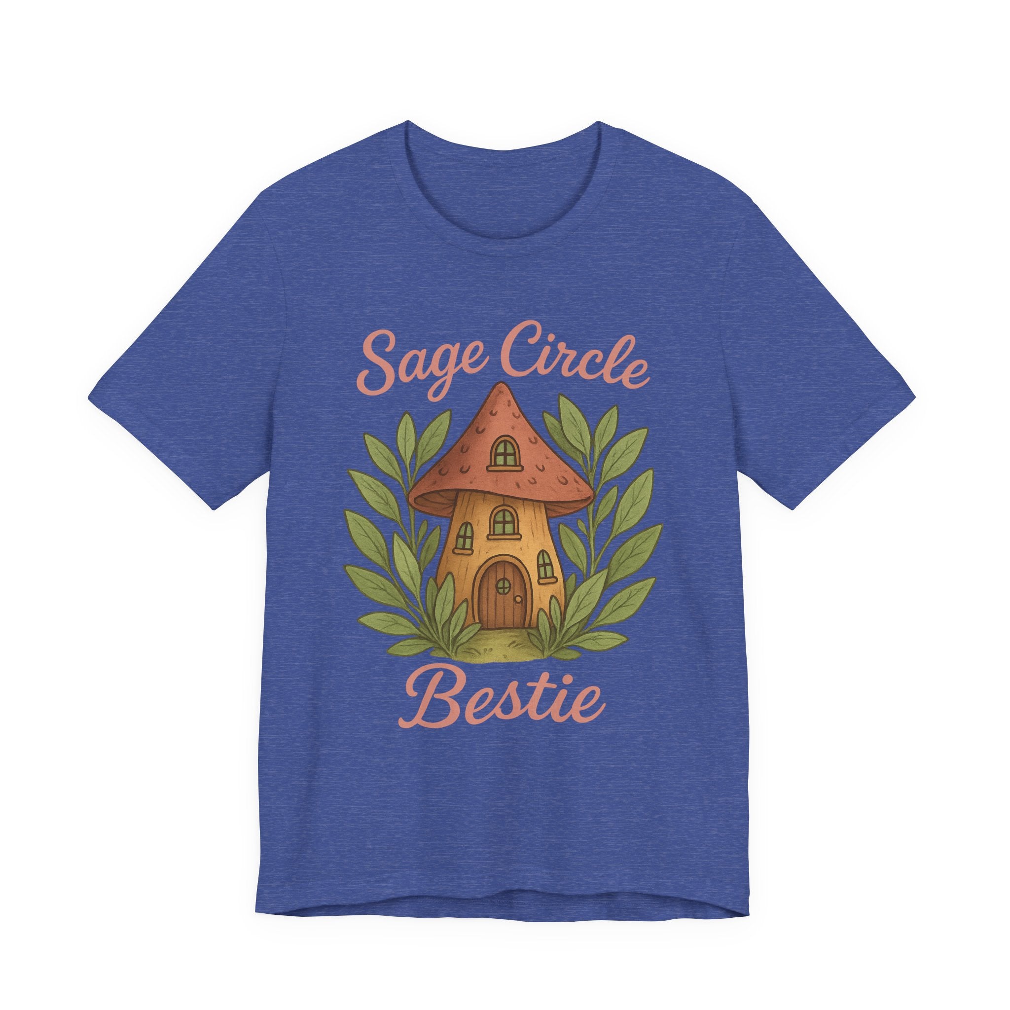 Sage Circle Bestie T-Shirt | Mushroom Cottage Illustration