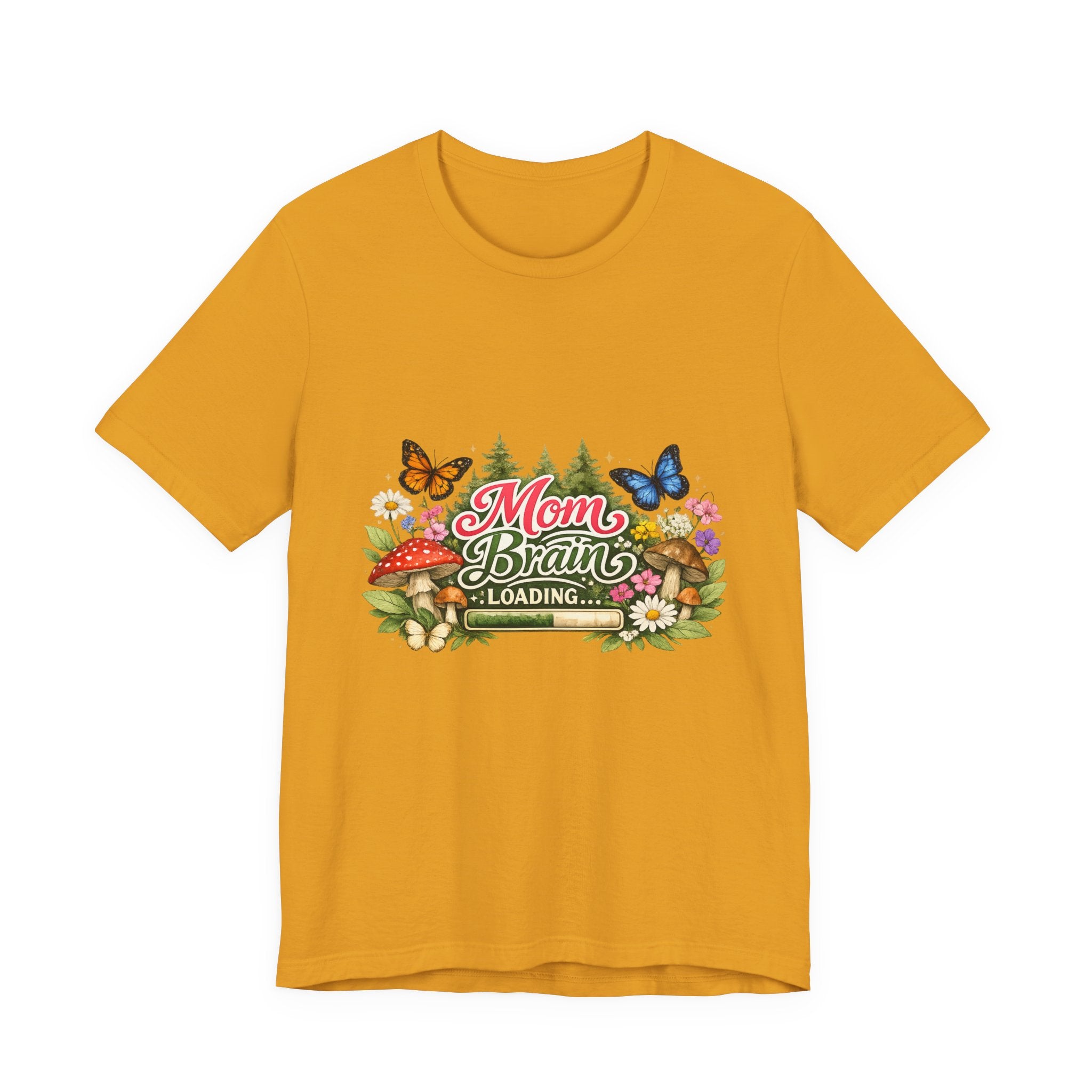 Mom Brain Loading T-Shirt | Floral Butterflies Mom Tee