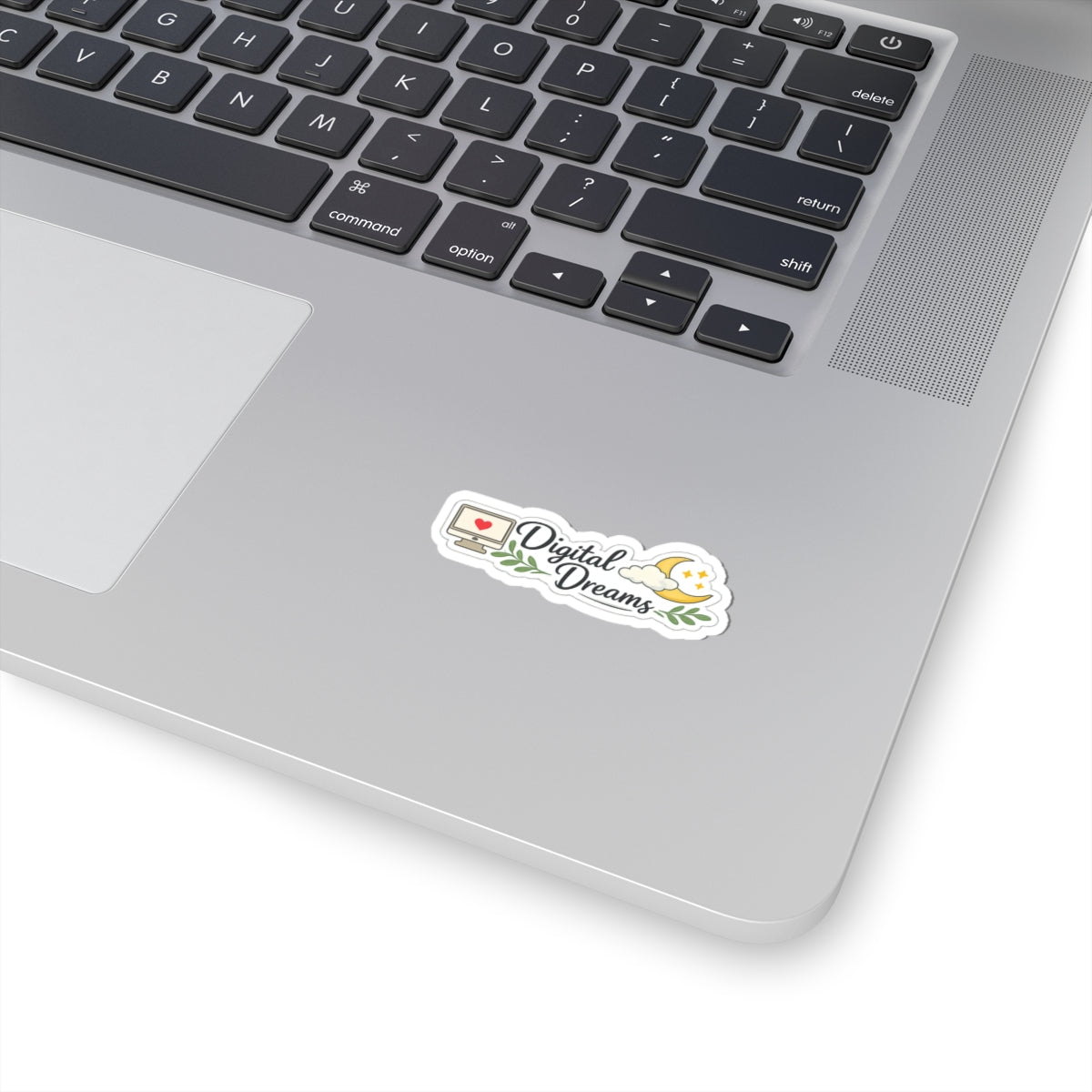 Digital Dreams sticker | Laptop decal, moon and computer illustration