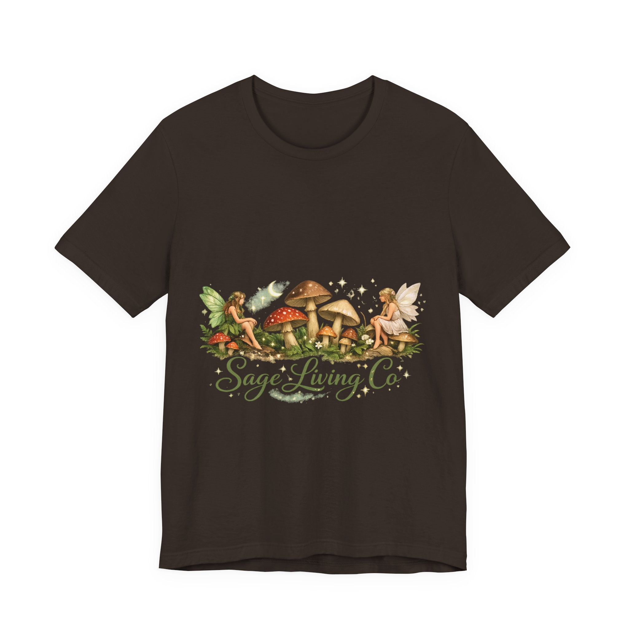 Mushroom Fairy Garden Tee | Sage Living Co. forest floral illustration