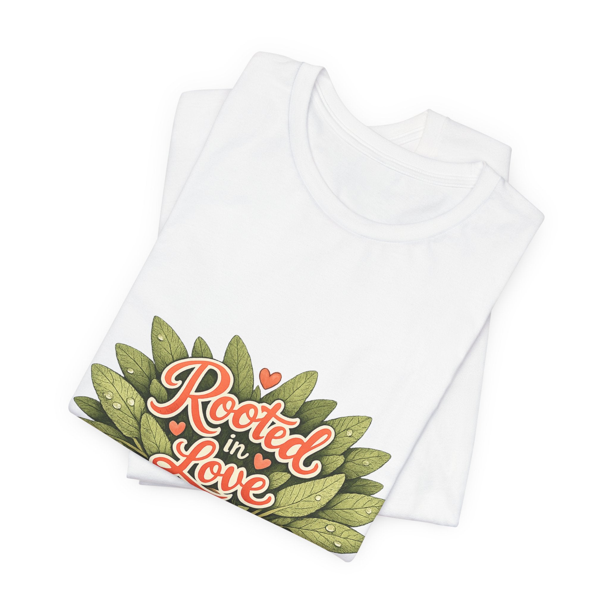 Rooted in Love mushroom family T-Shirt | Nature woodland graphic tee