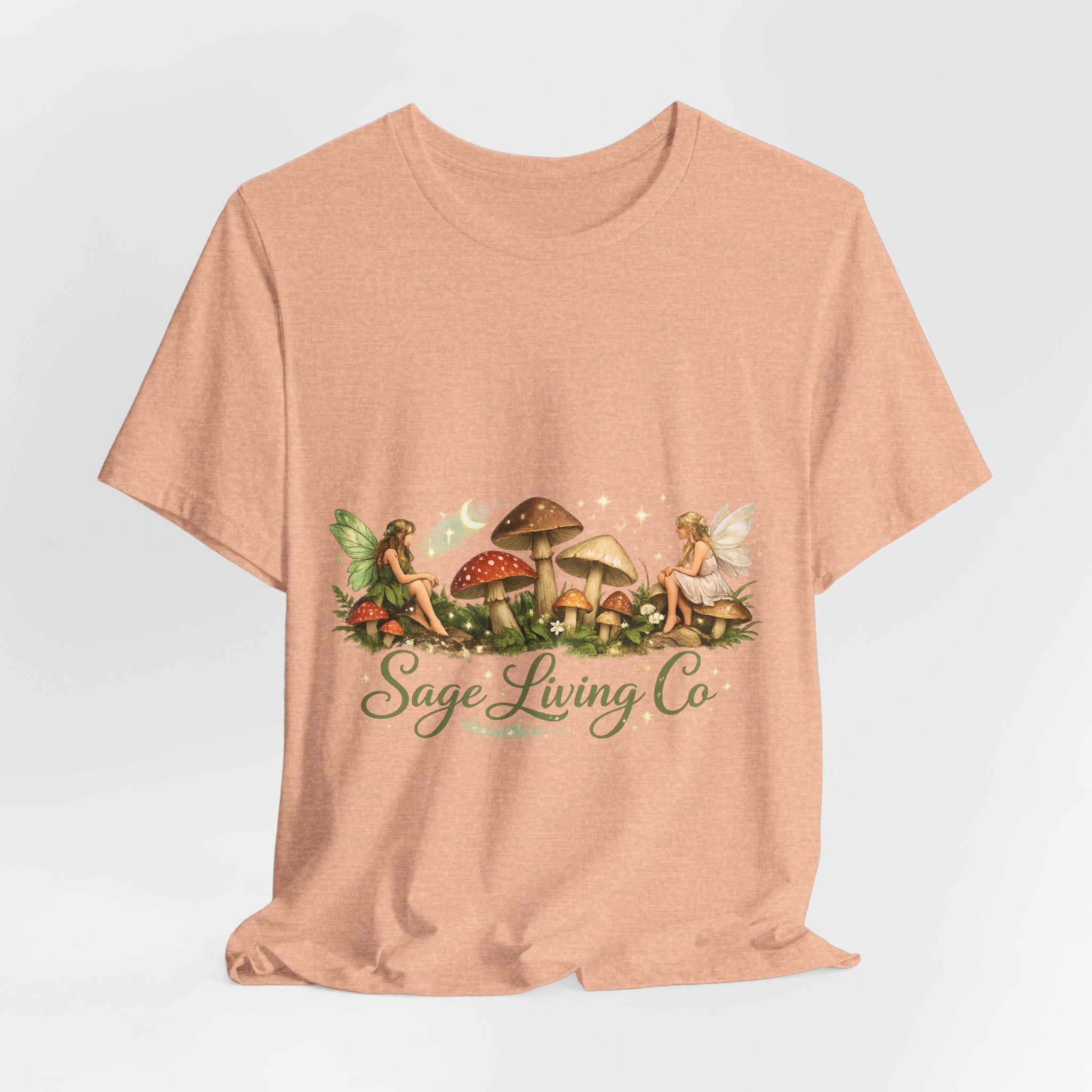 Mushroom Fairy Garden Tee | Sage Living Co. forest floral illustration