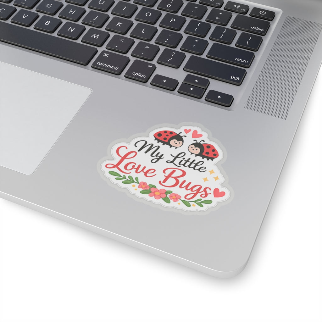 My Little Love Bugs Kiss-Cut Sticker | Cute Ladybug Heart Floral Decal