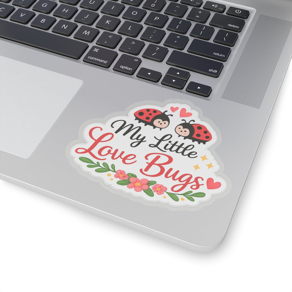 My Little Love Bugs Kiss-Cut Sticker | Cute Ladybug Heart Floral Decal