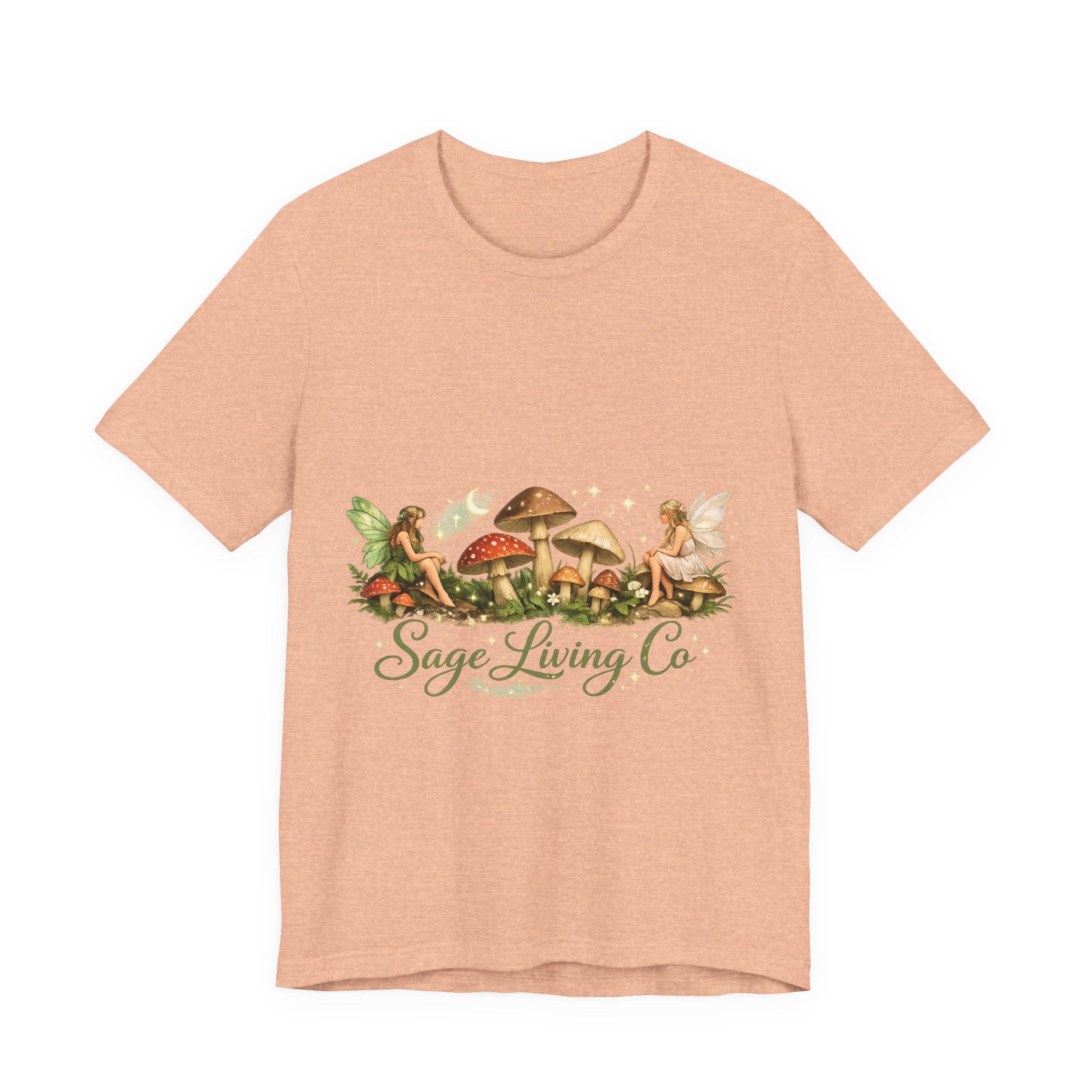 Mushroom Fairy Garden Tee | Sage Living Co. forest floral illustration
