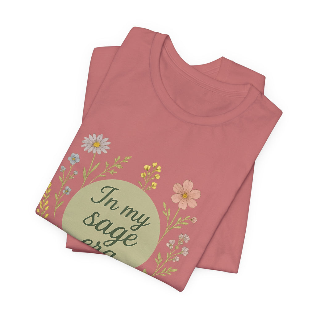 In My Sage Era tee | Floral wreath graphic shirt, botanical typography