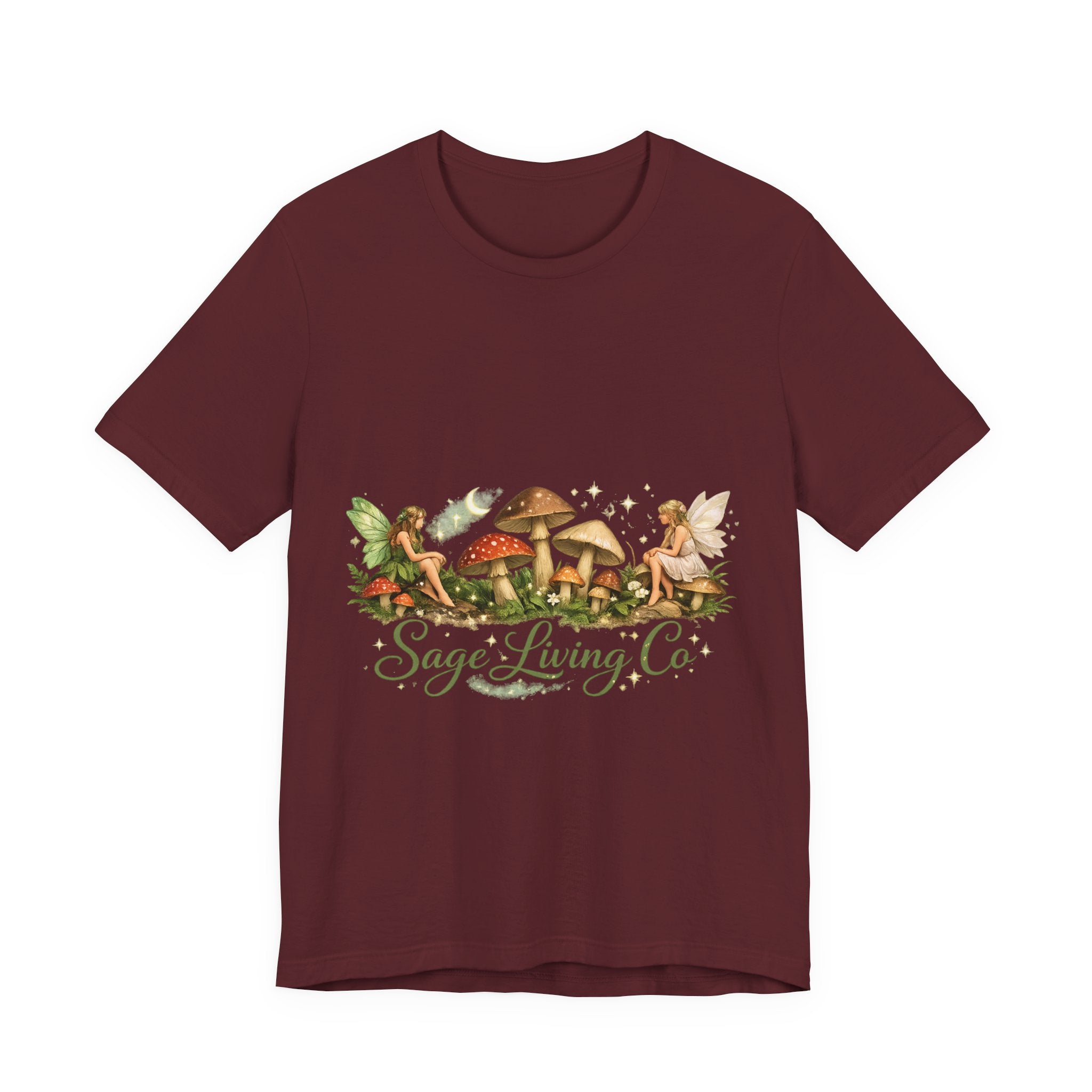 Mushroom Fairy Garden Tee | Sage Living Co. forest floral illustration