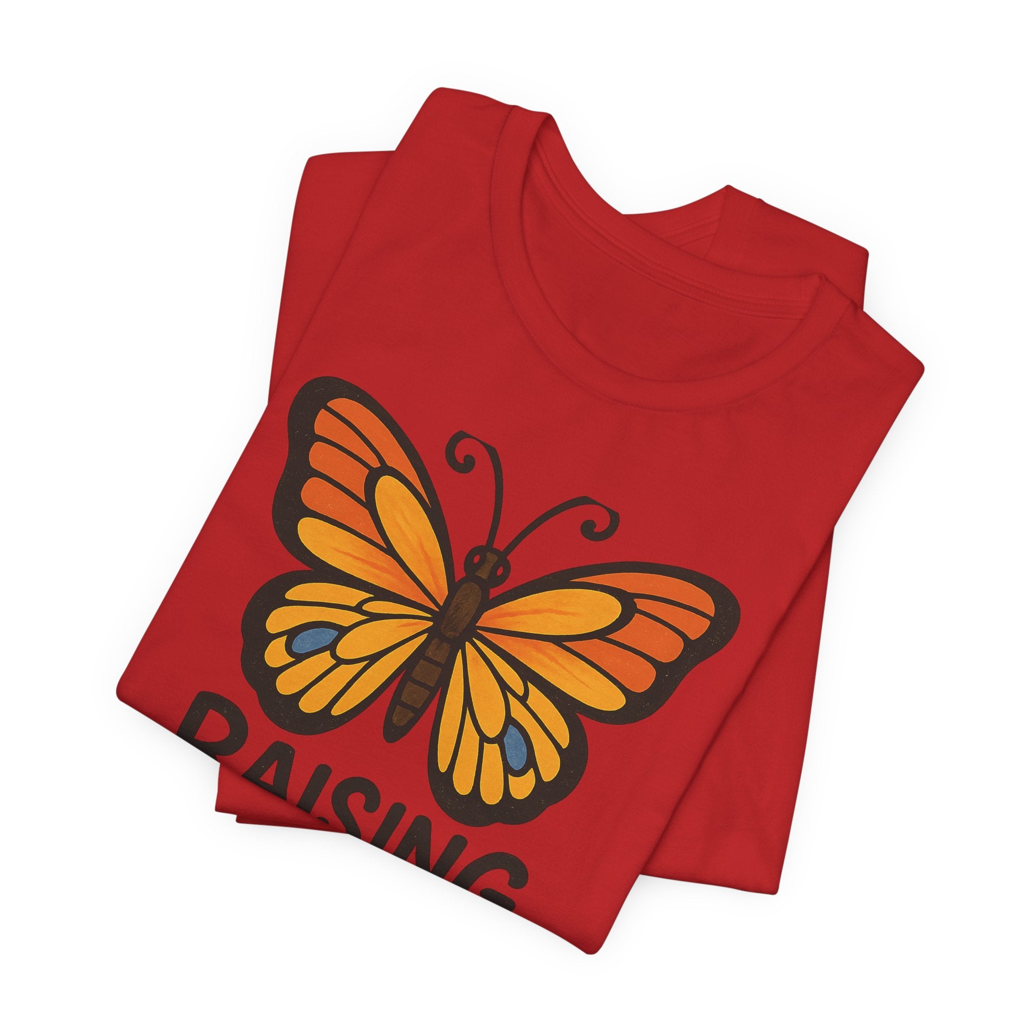 Raising Tiny Humans Is Exhausting Butterfly T-Shirt | Parenting Tee