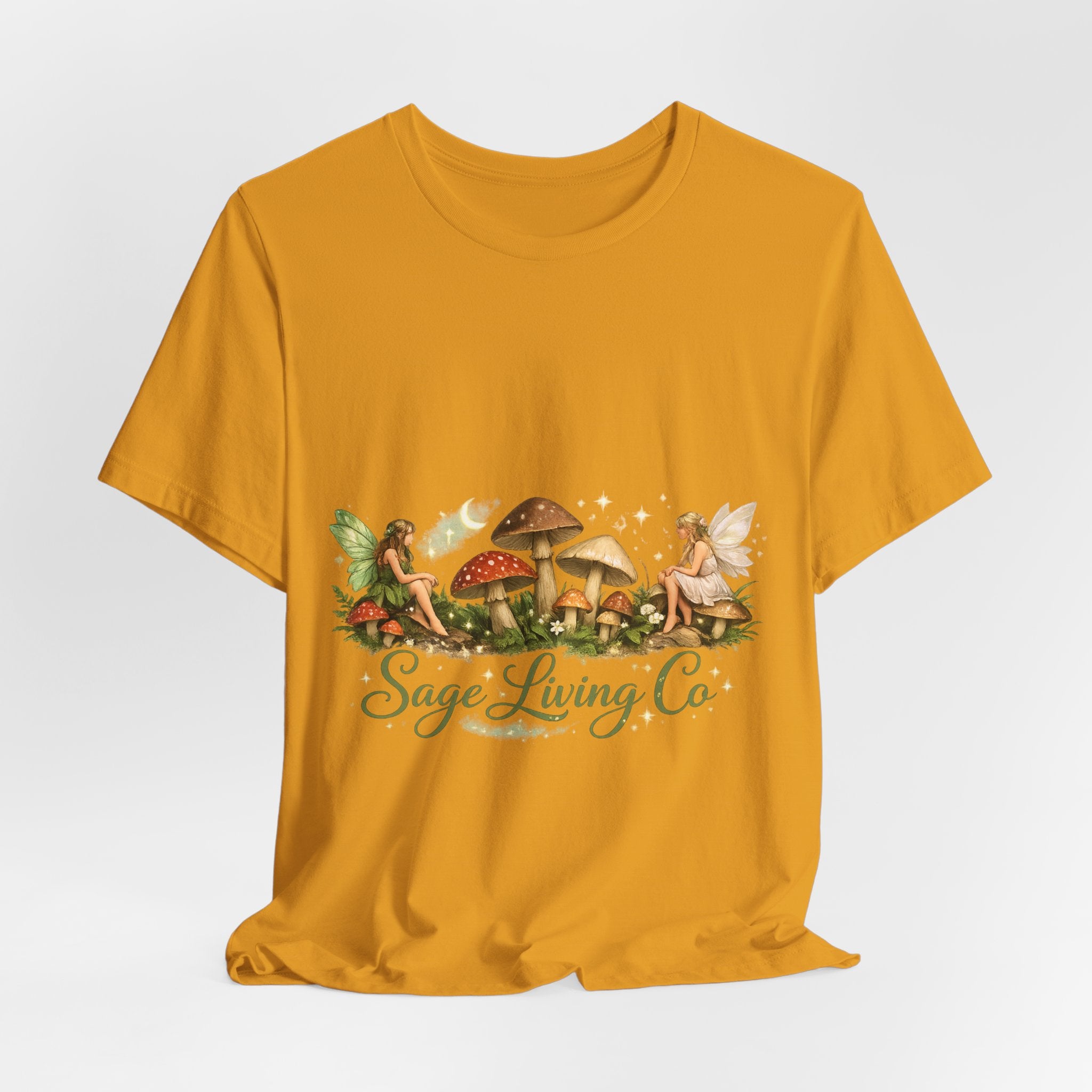 Mushroom Fairy Garden Tee | Sage Living Co. forest floral illustration