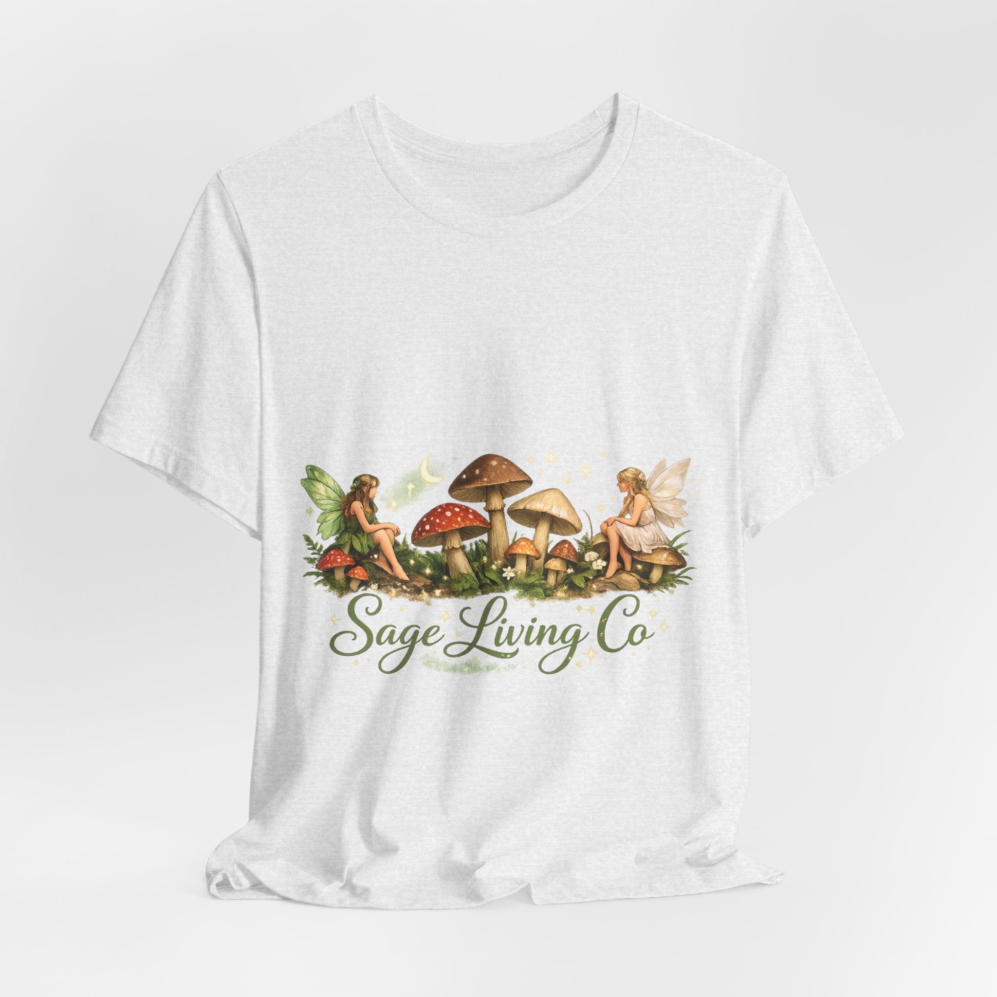 Mushroom Fairy Garden Tee | Sage Living Co. forest floral illustration