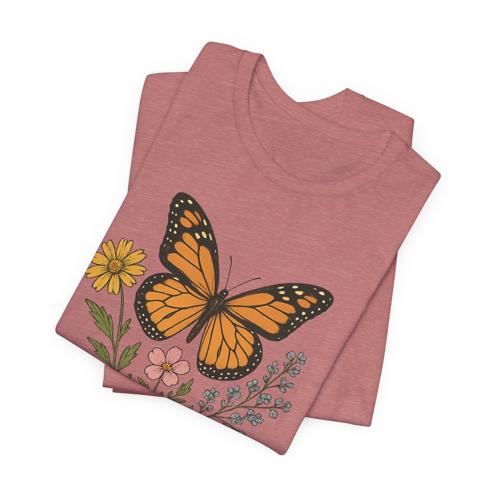 Cute Butterfly Mom T-Shirt — Mother's Day Floral Mom Tee