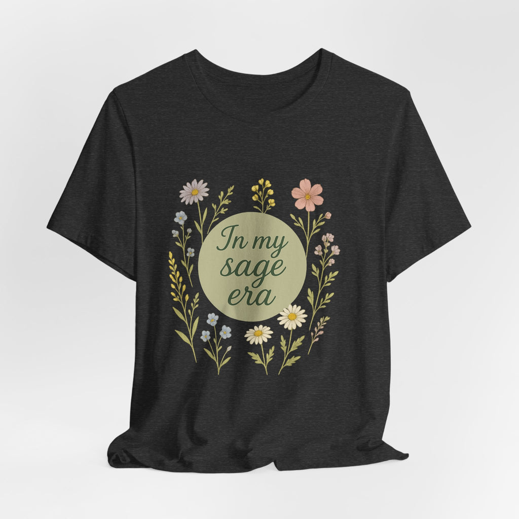 In My Sage Era tee | Floral wreath graphic shirt, botanical typography